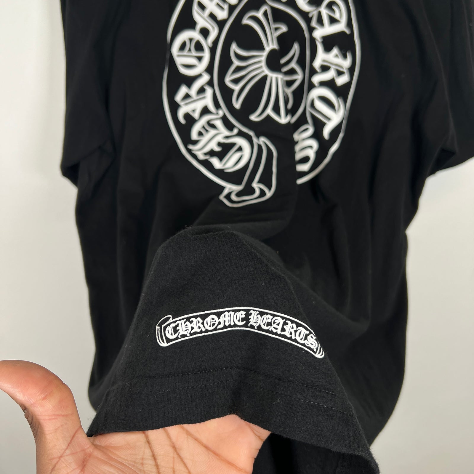 Chrome Hearts Black Horseshoe Logo T-Shirt Size XXL