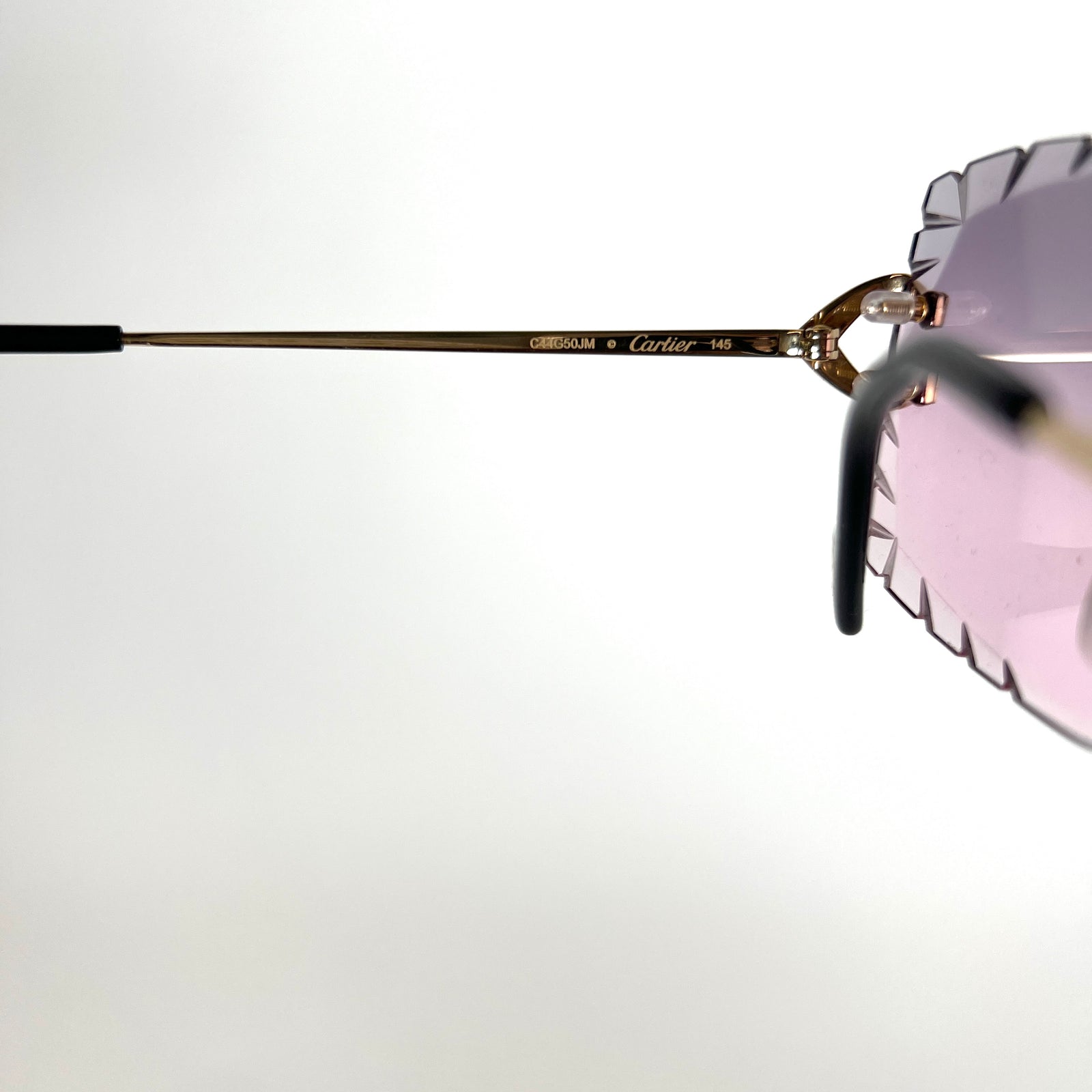Cartier Pink C Decor Diamond Cut Glasses