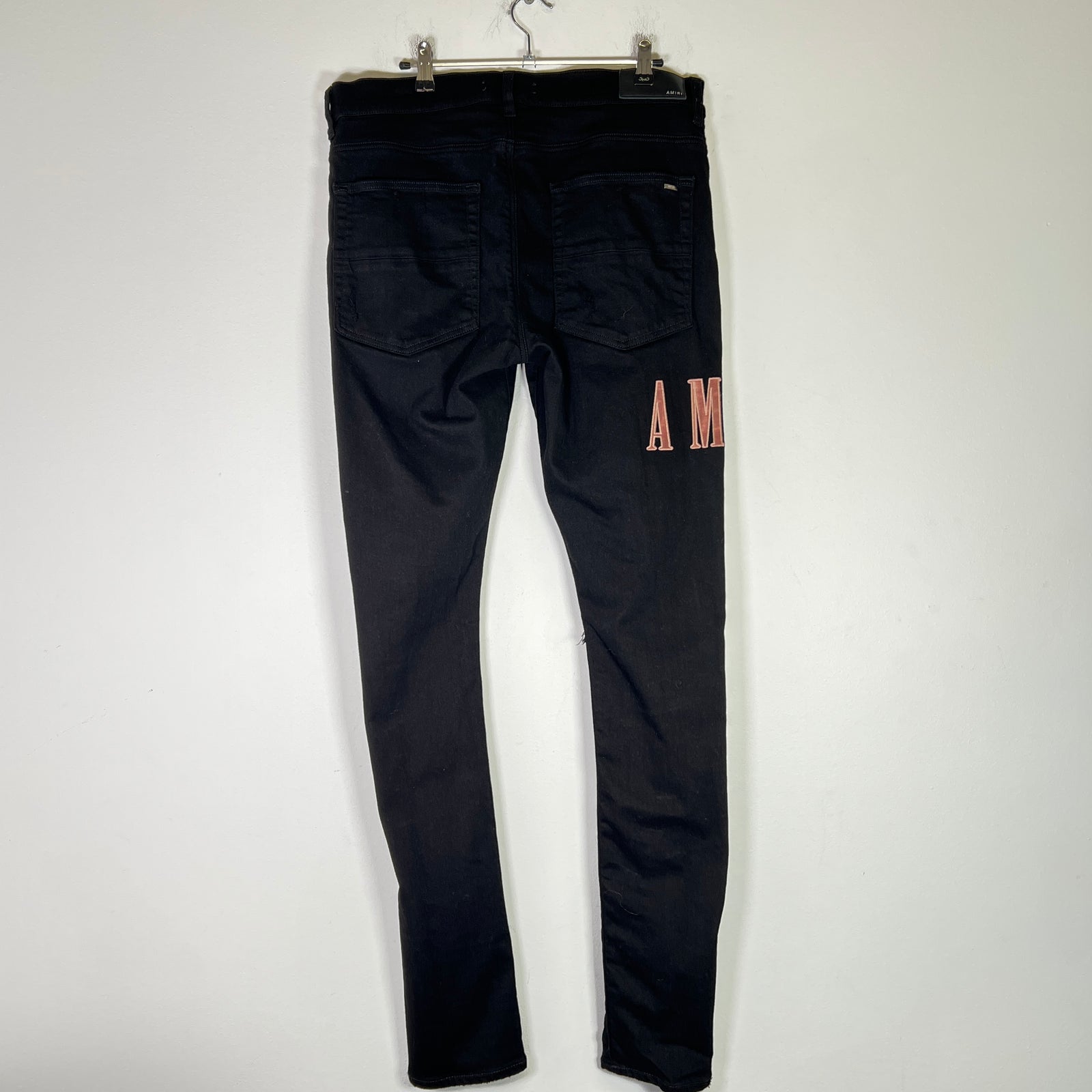 Amiri Black Bandana Thrasher Jeans