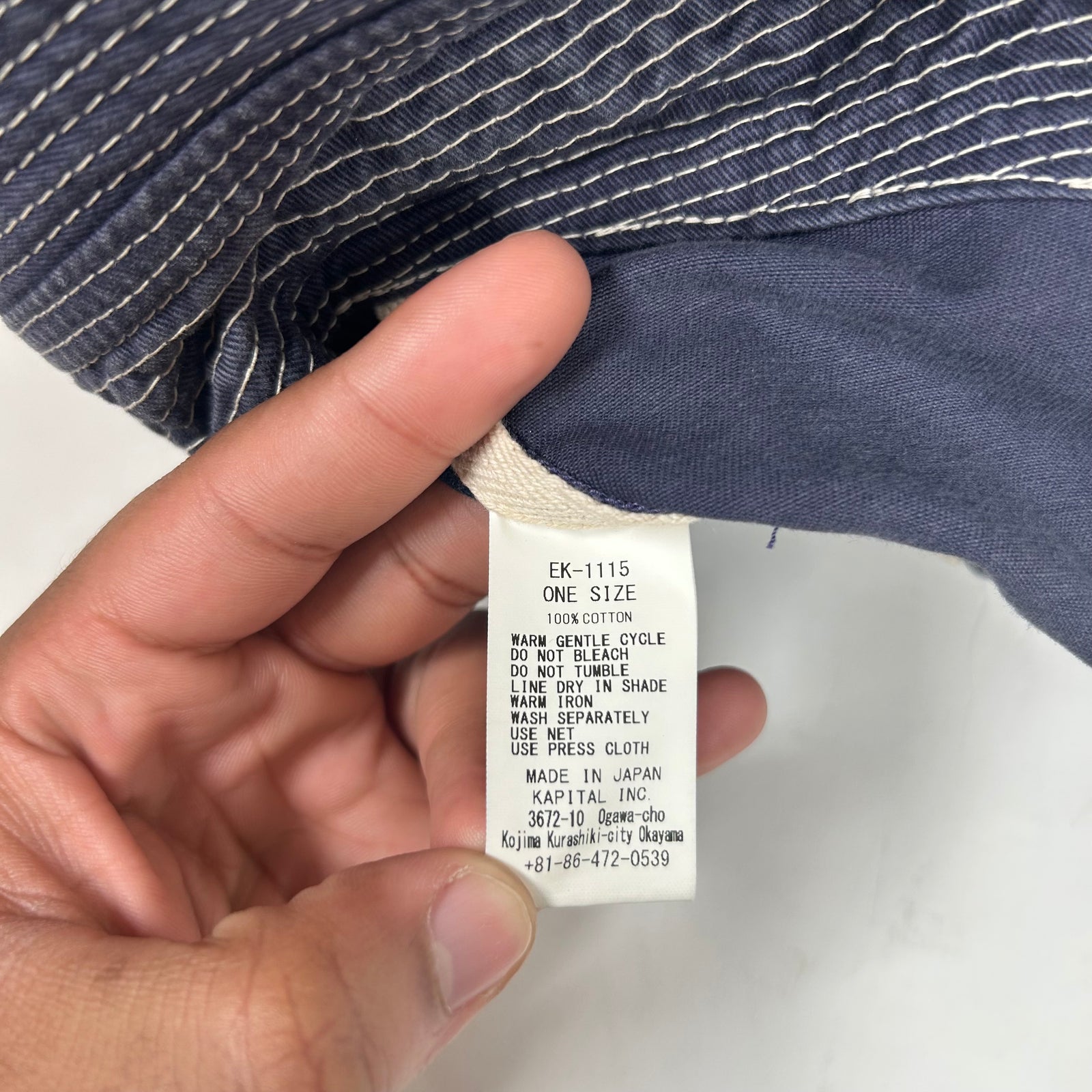 Kapital Indigo Denim Fisherman Bucket Hat