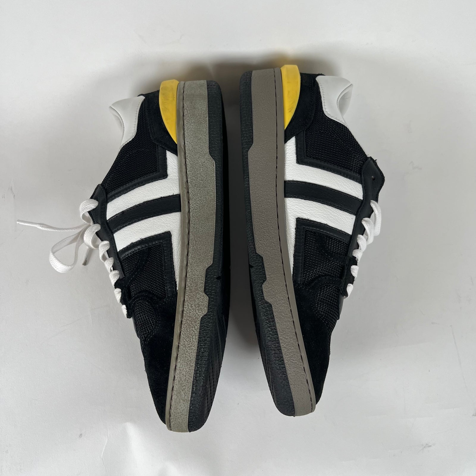 Lanvin Black/Yellow Clay Low Top Sneaker Size 39
