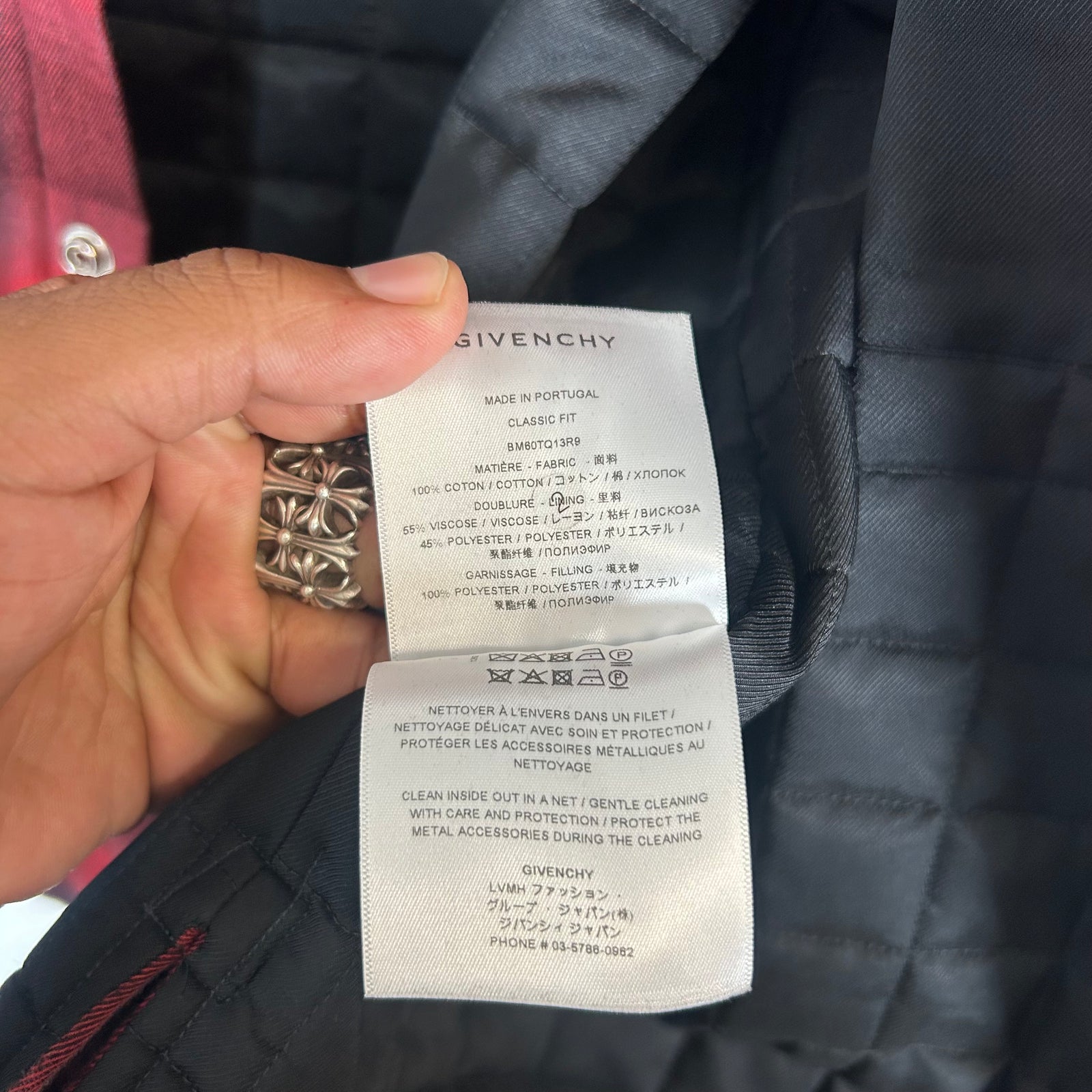 Givenchy 4G Plaid Quilted Jacket Size 42