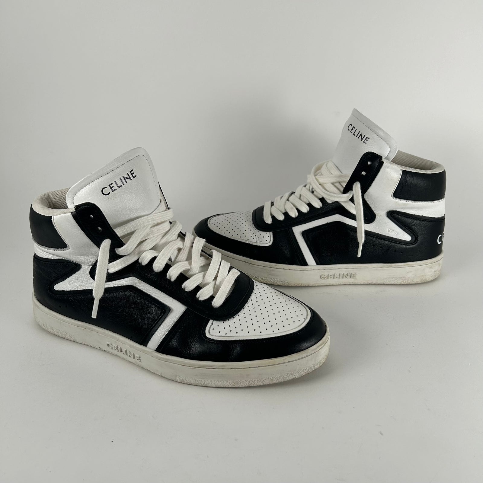 Celine CT-01 Black High Trainers Size 8