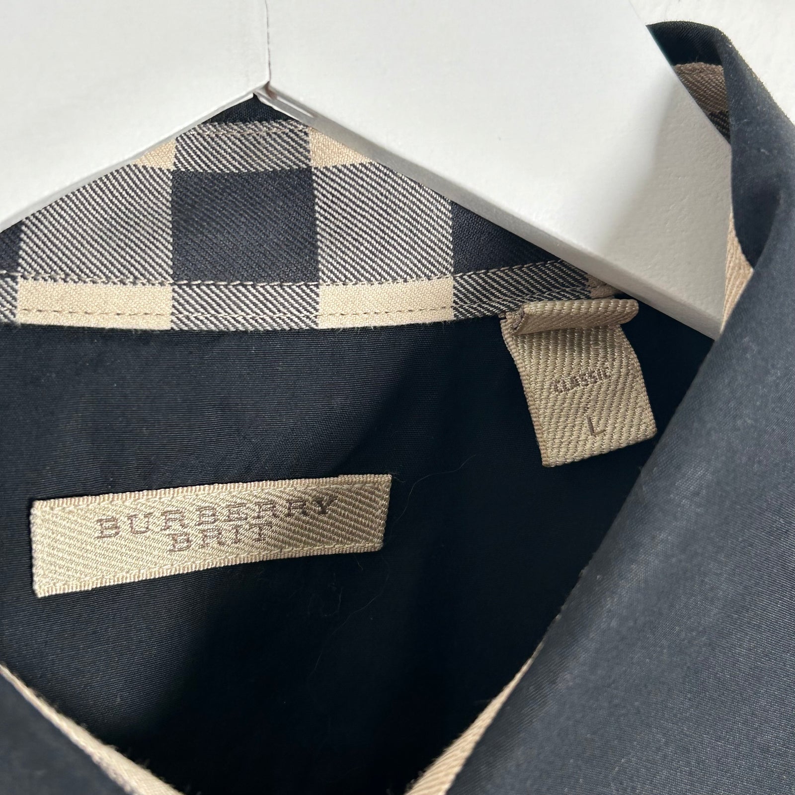 Burberry Brit Black Button-Up Dress Shirt Size L