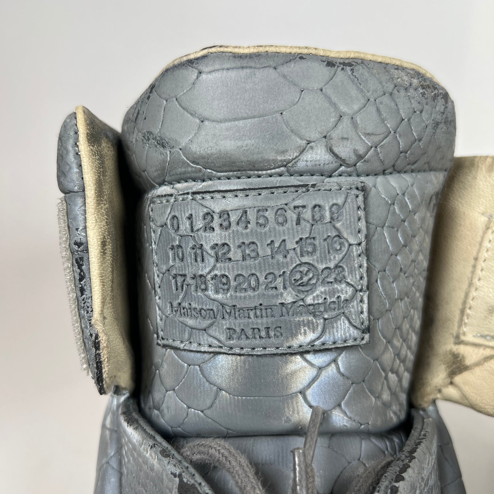 Maison Margiela Grey Python Futures Size 45