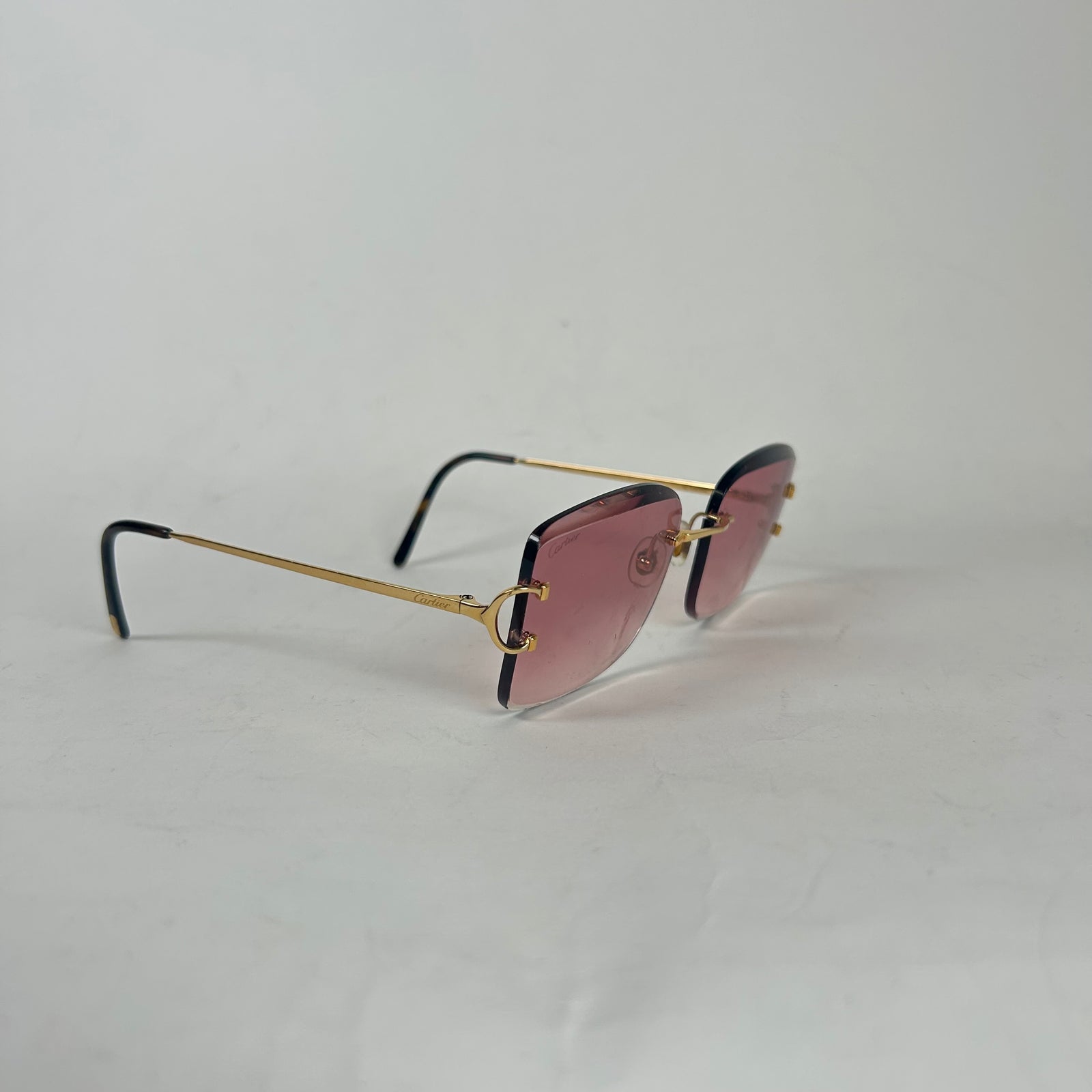 Cartier Pink Square Frame Glasses