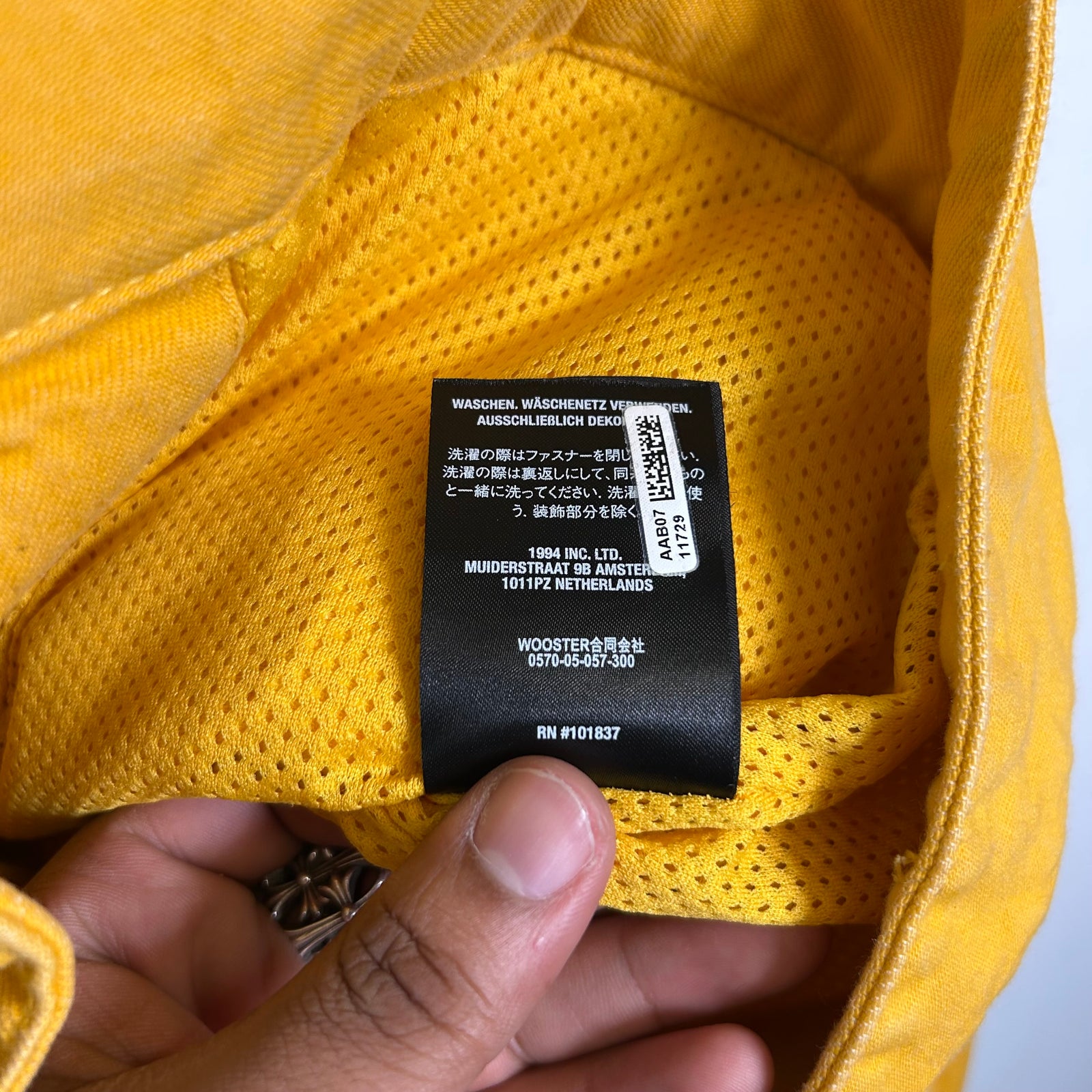 Supreme x Vanson Leathers Yellow Cordura Jacket Size M