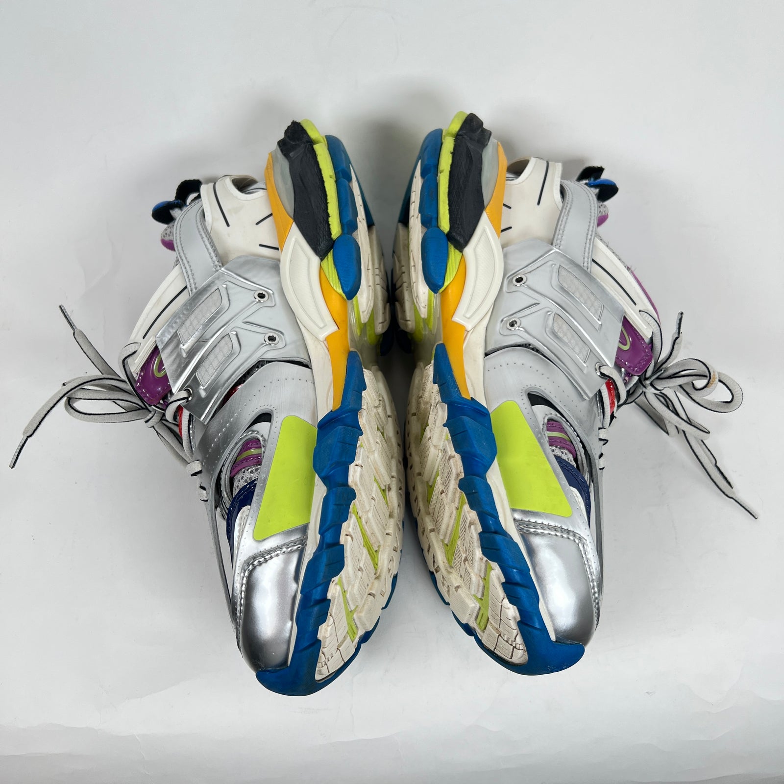 Balenciaga Multi Color Metallic Track Sneaker Size 38