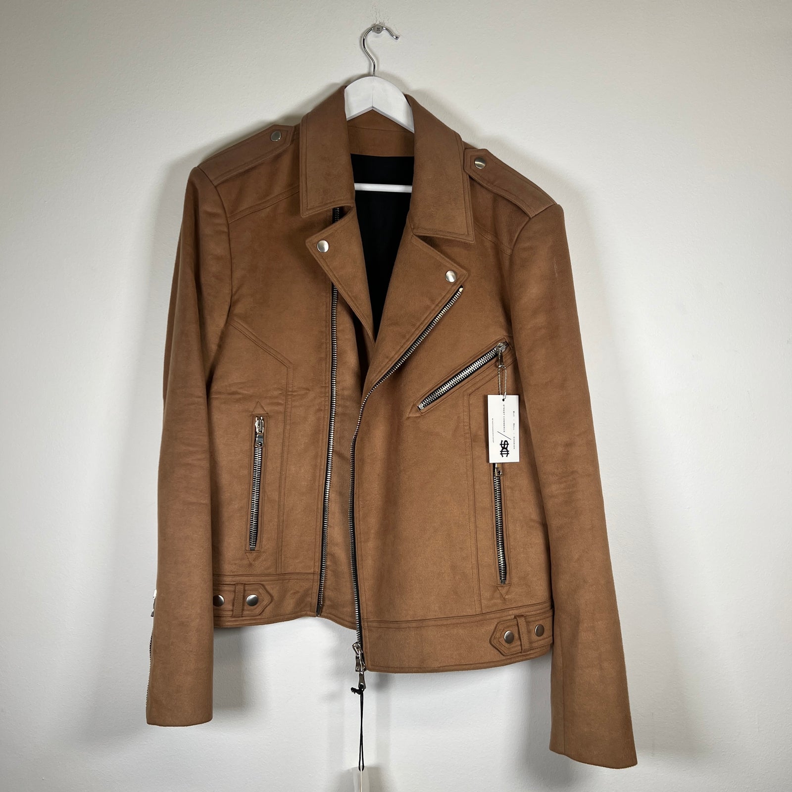 Balmain Suede Biker Jacket
