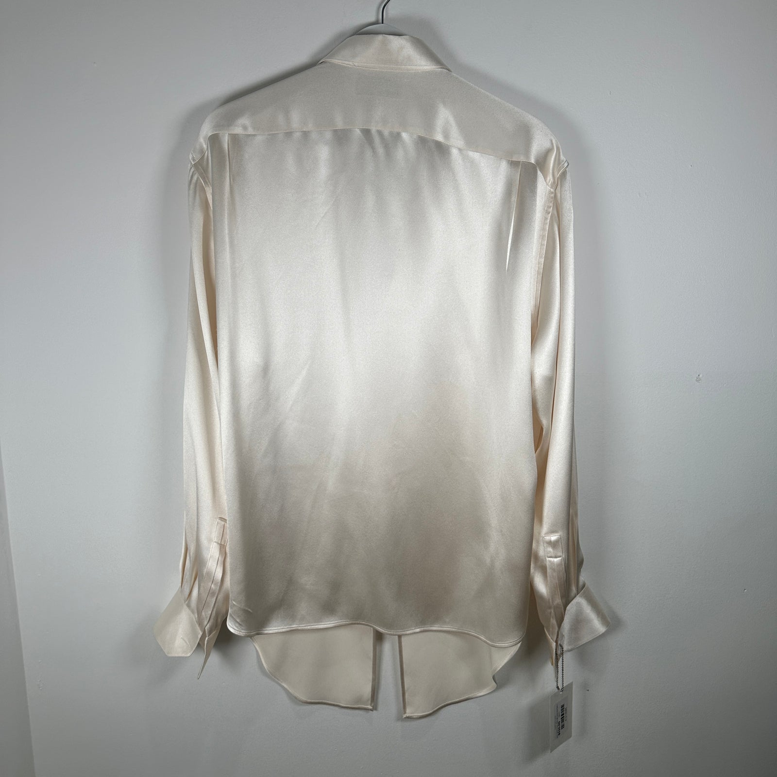 Saint Laurent Paris SS19 Silk Dress Shirt Size L