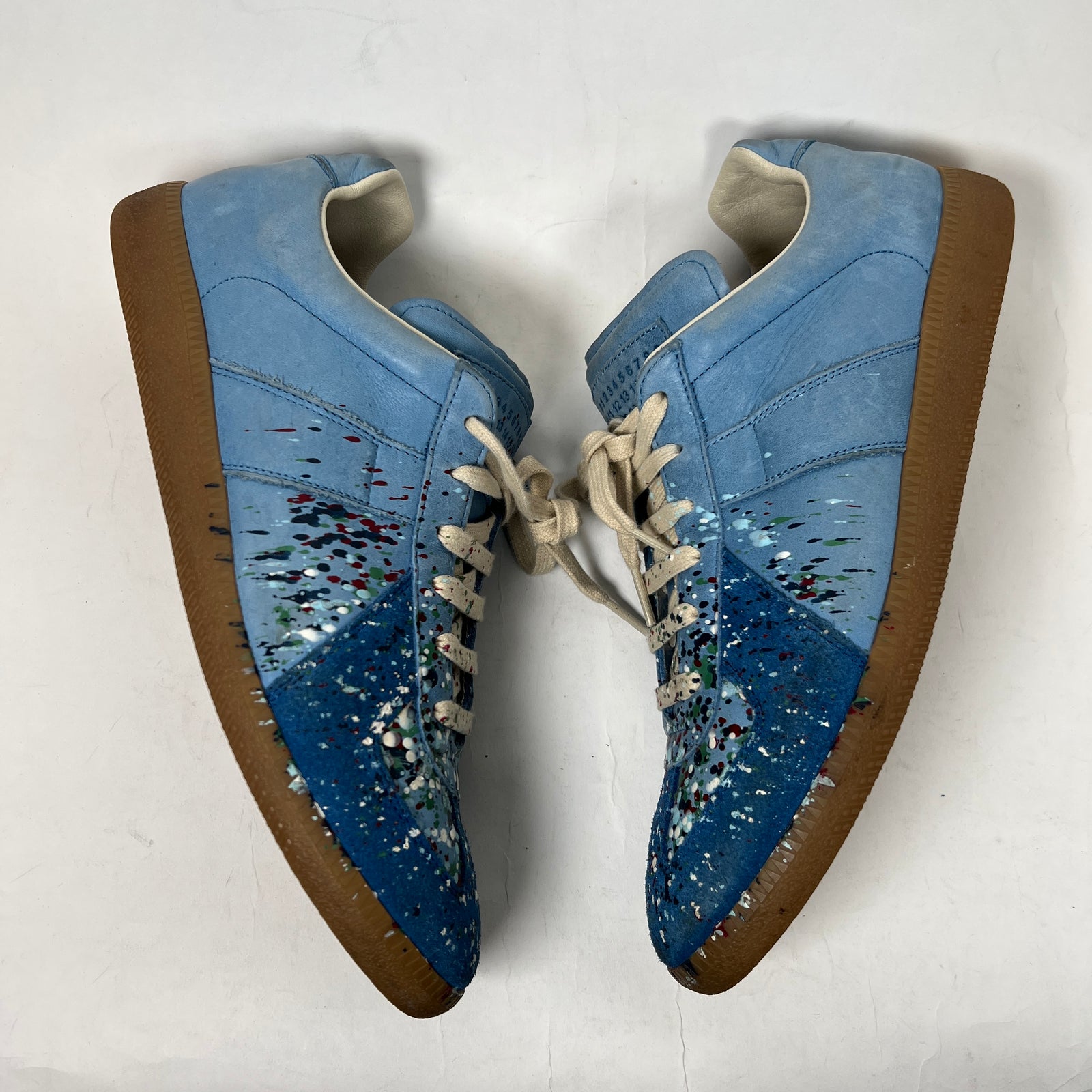 Maison Margiela Blue Paint Splatter Gats Size 43