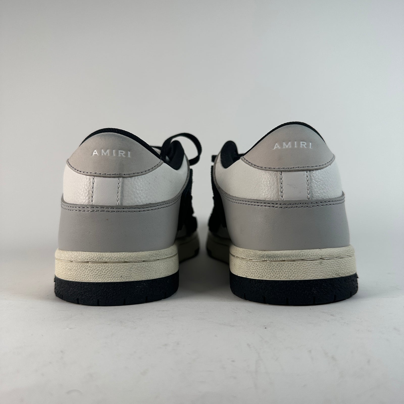 Amiri Grey/Black Bone Court Low Tops Size 45