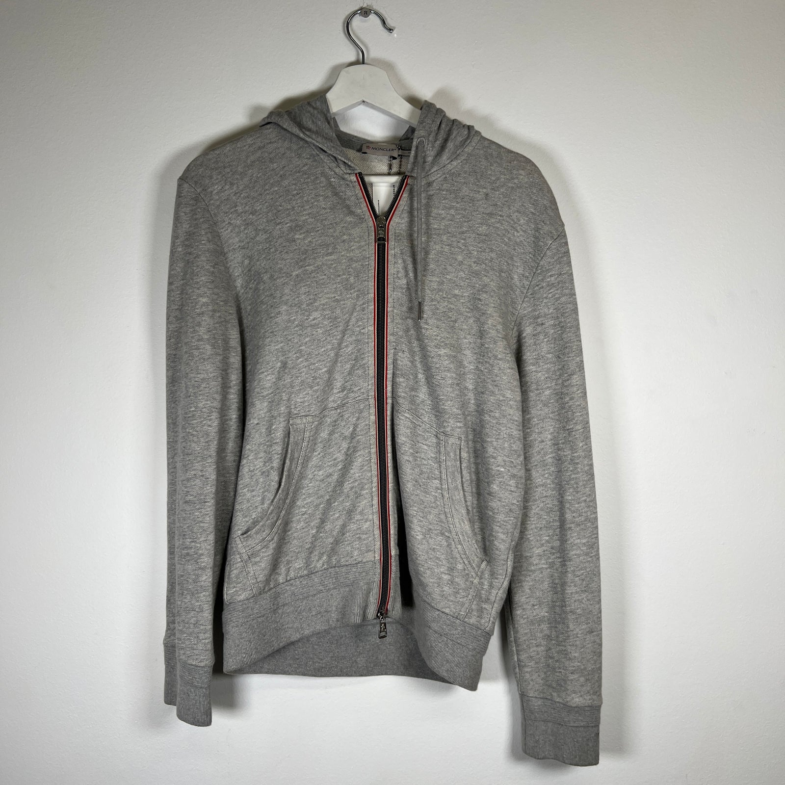 Moncler Grey Maglia Zip Up Hoodie