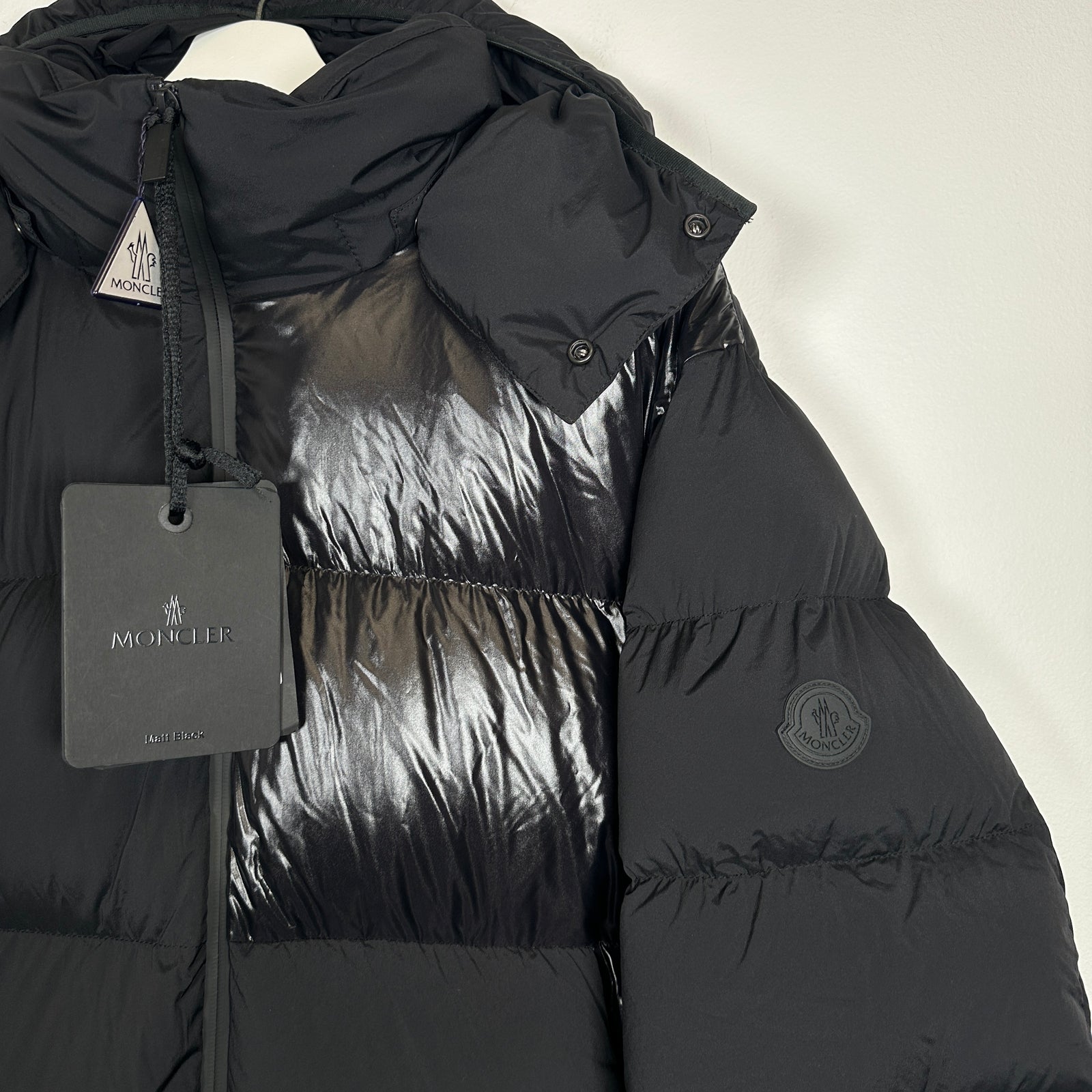 Moncler Black Pallardy Giubbotto Puffer Back Logo Size 2XL