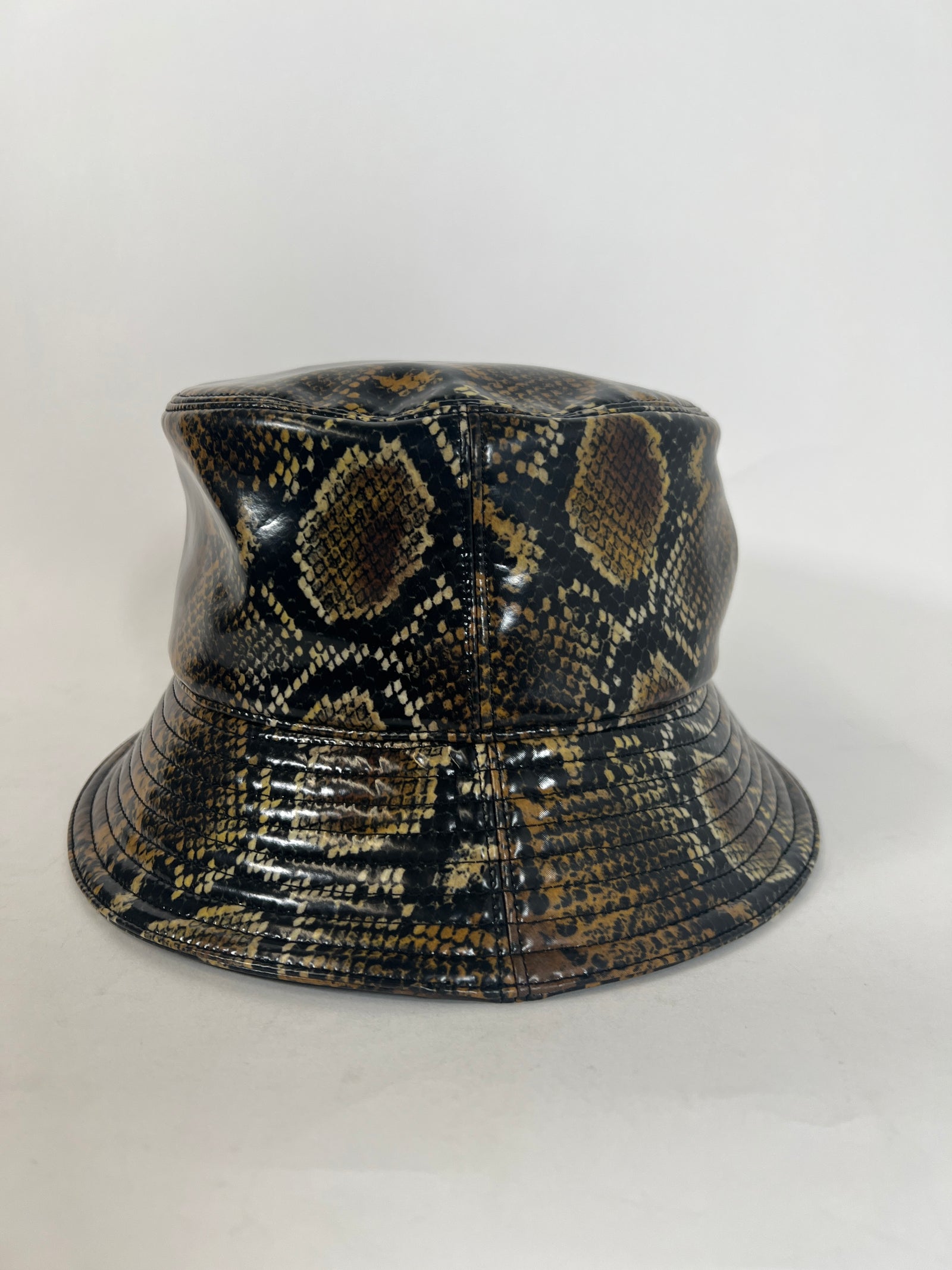 Versace Patten Snakeskin Bucket Hat