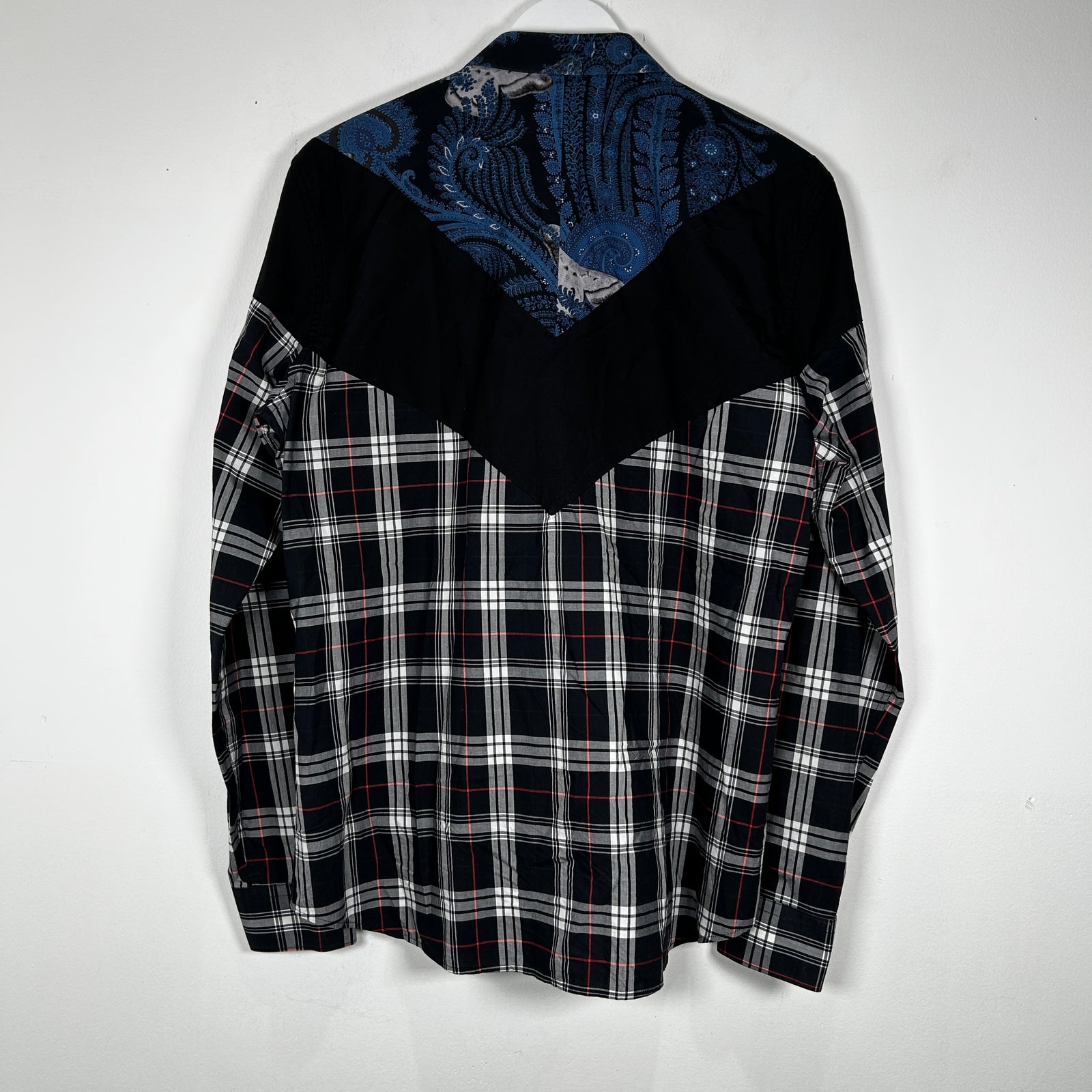 Givenchy Multi V Panel Button Up Shirt Size M