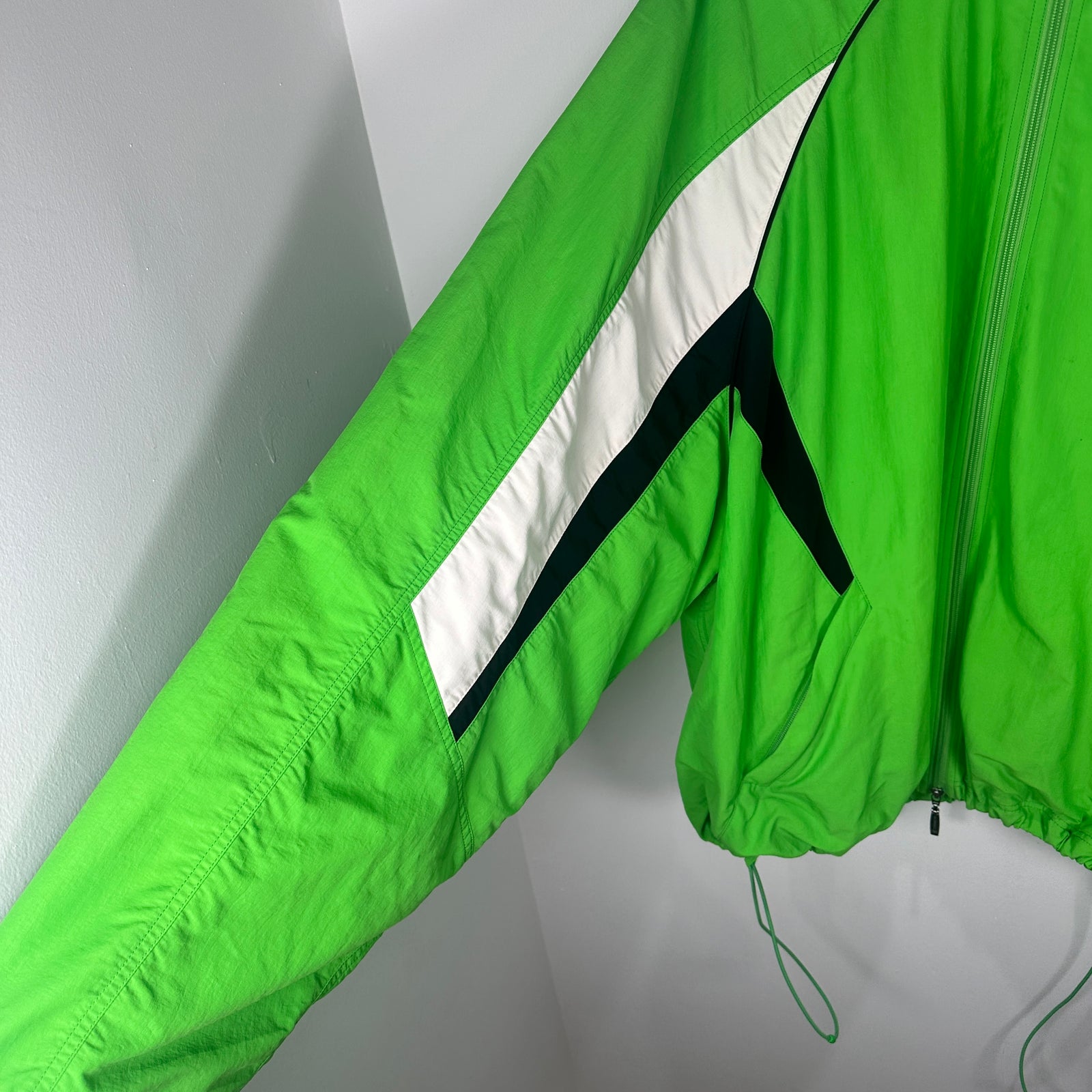Balenciaga 3B Sport Logo Green Track Jacket Size M