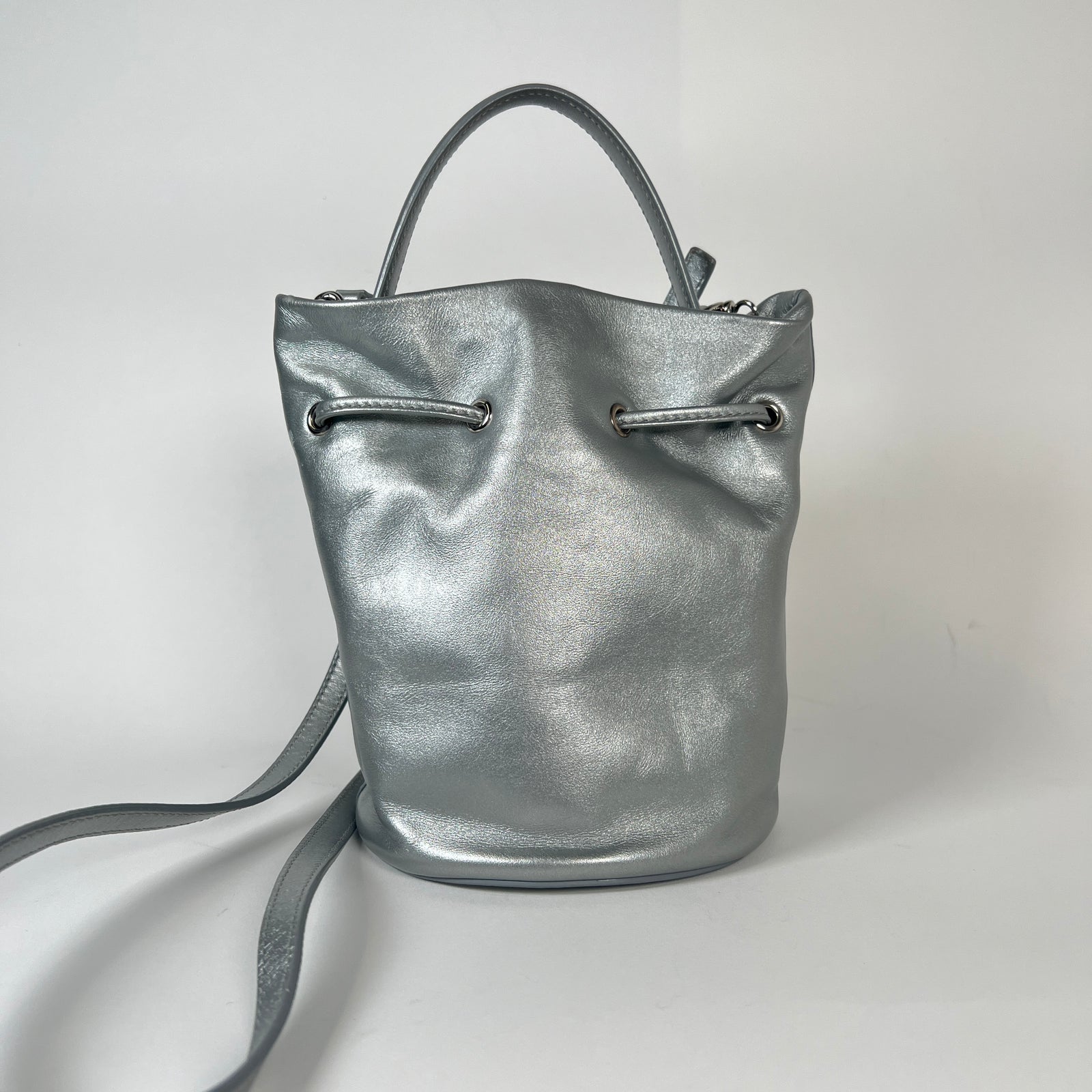 Balenciaga Silver XS Bucket Bag