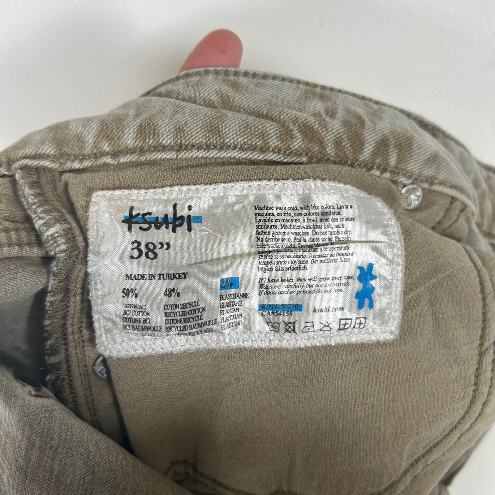 Ksubi Tan Wash Jeans Size 38