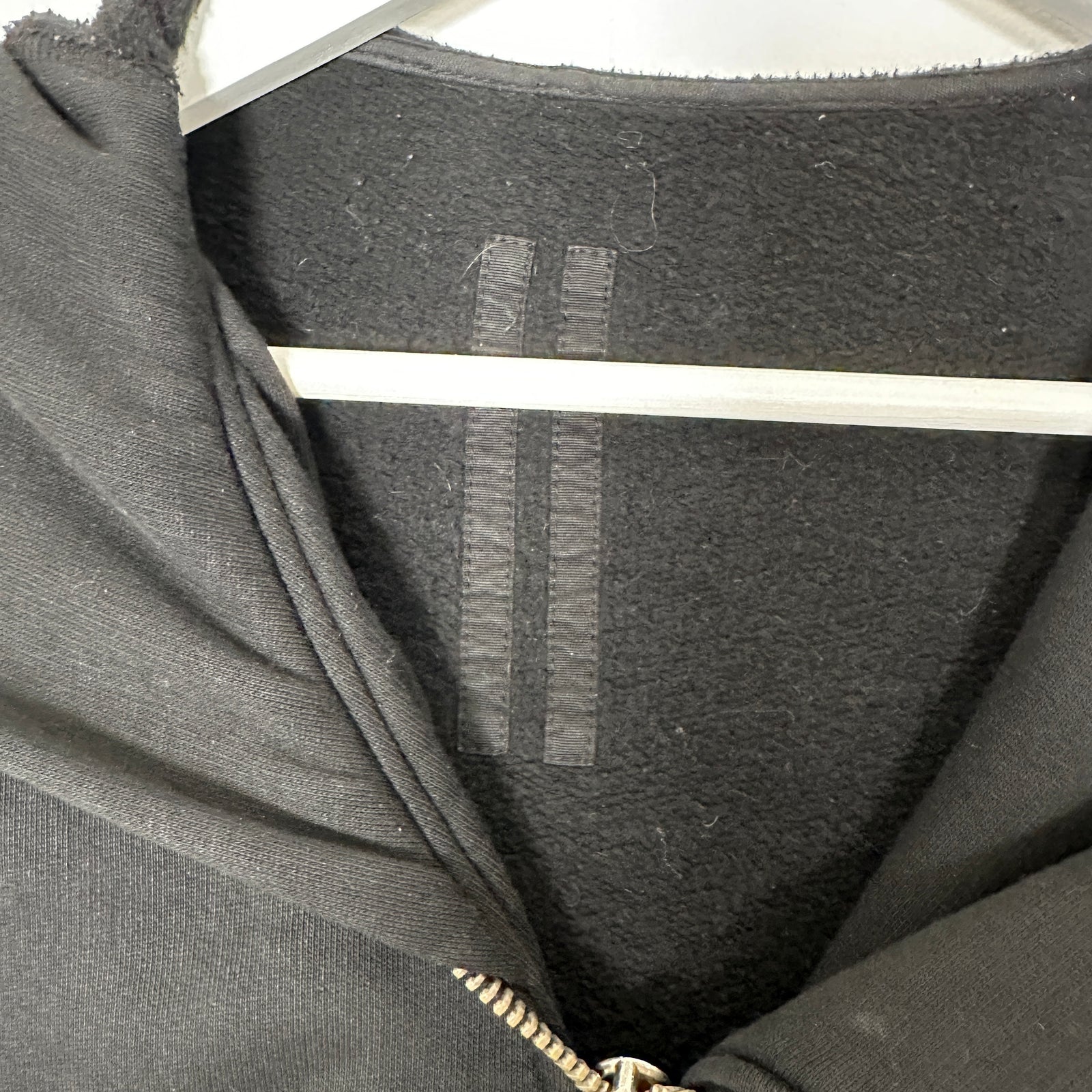 Rick Owens Black Leather Mountain Hoodie Size XL