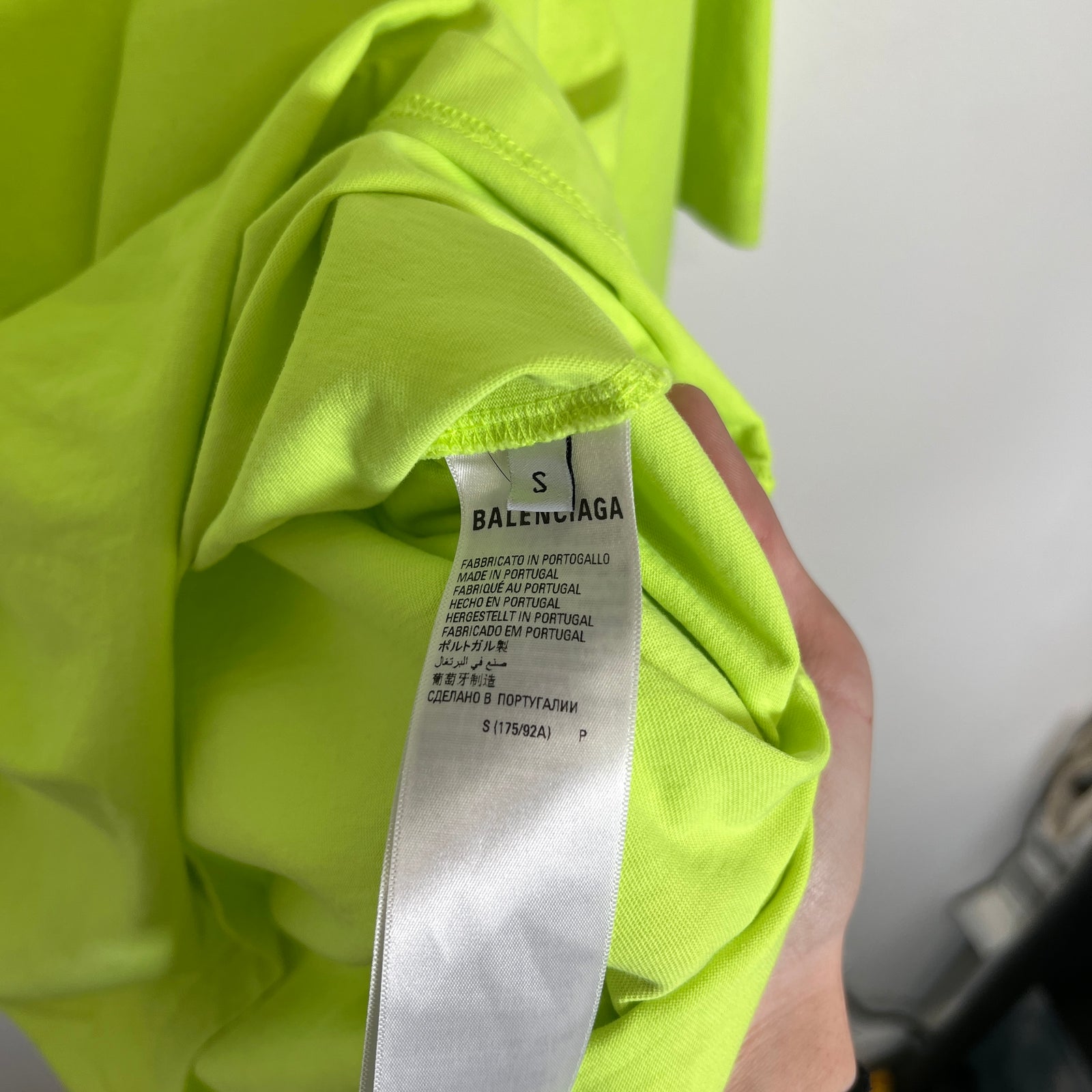 Balenciaga Neon B Spell-Out T-Shirt Size S