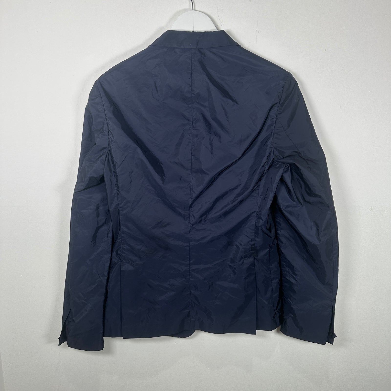 Prada Thin Nylon Navy Blazer Size M