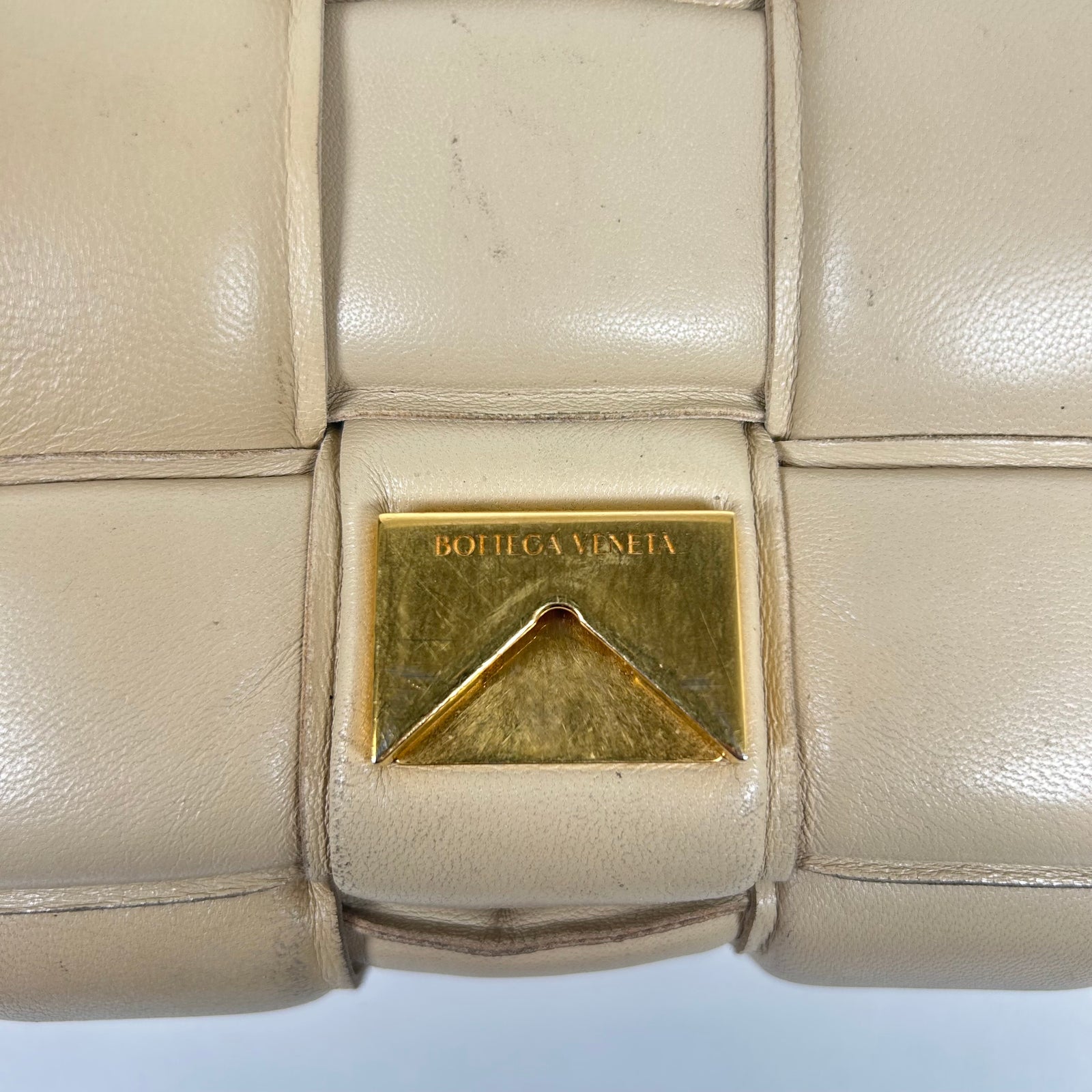 Bottega Veneta Beige Padded Chain Cassette Bag