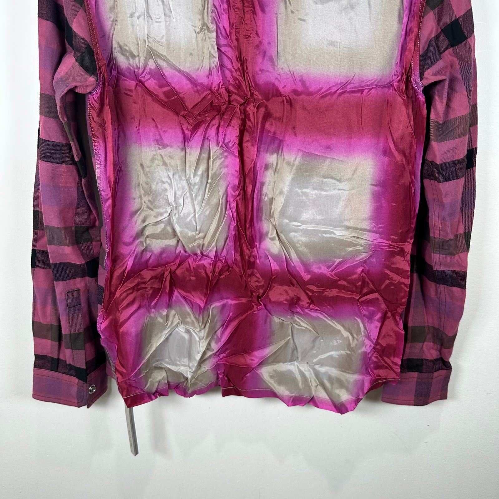 Rick Owens Hot Pink / Fuchsia Plaid Flannel Size 48