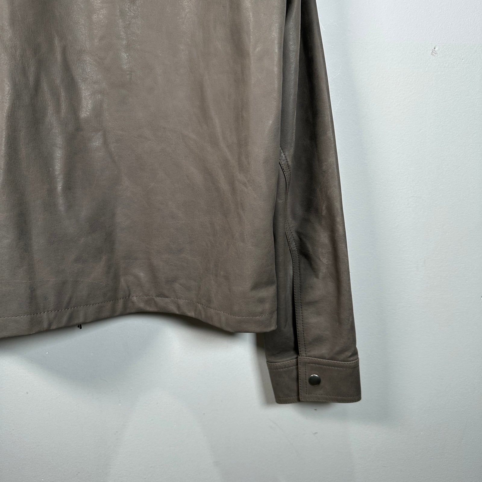 Rick Owens SS24 Lido Dust Leather Jacket Size 50