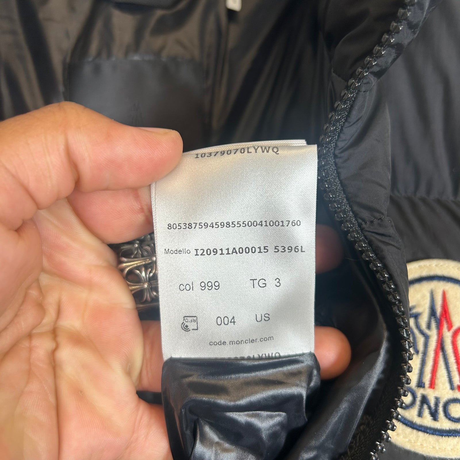 Moncler Black Citala Down Jacket Size L