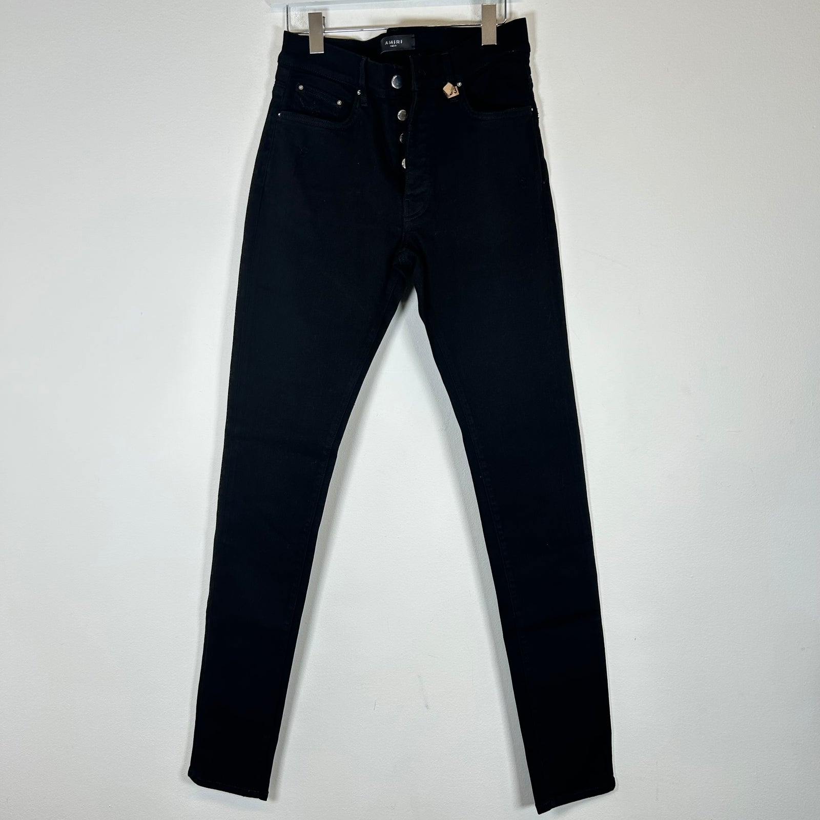 Amiri Black Plain Skinny Jeans Size 31
