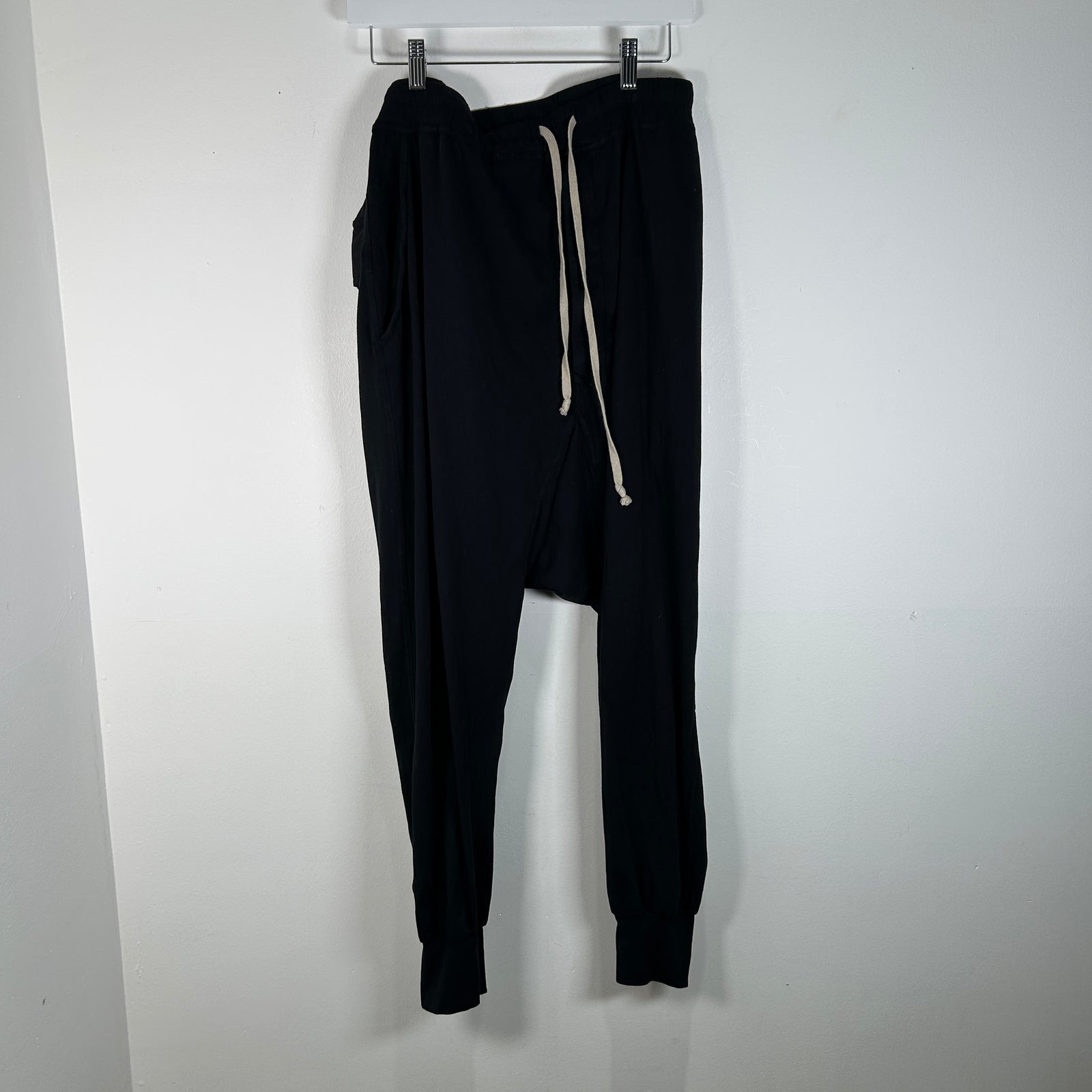 Rick Owens Prisoner Black Jogger Sweatpants Size L