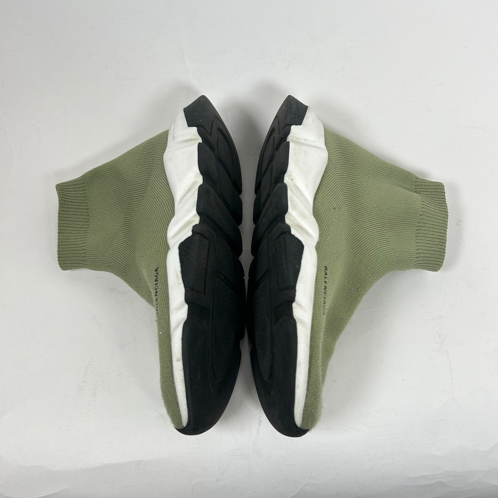 Balenciaga Kids Green Sock Runners Size 1