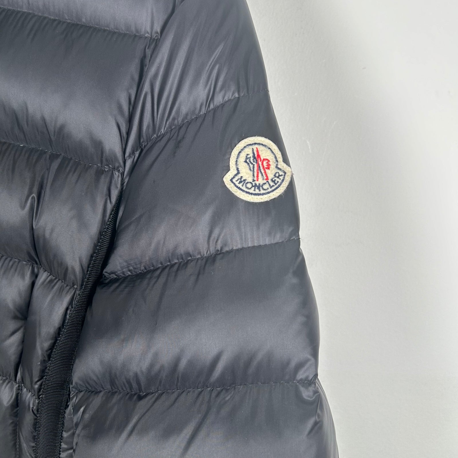 Moncler Hermine Giubbotto Black Long Down Jacket Size 2