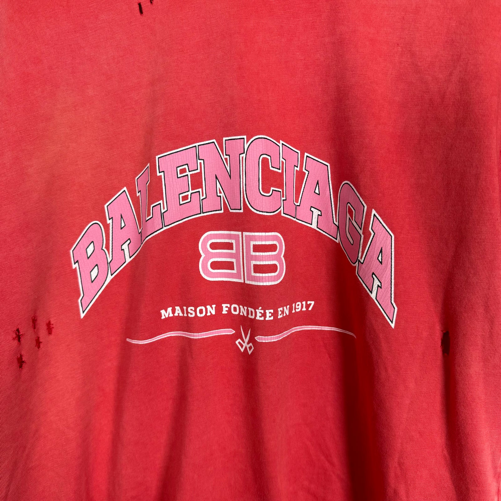 Balenciaga Peach Maison BB Tee Size XS