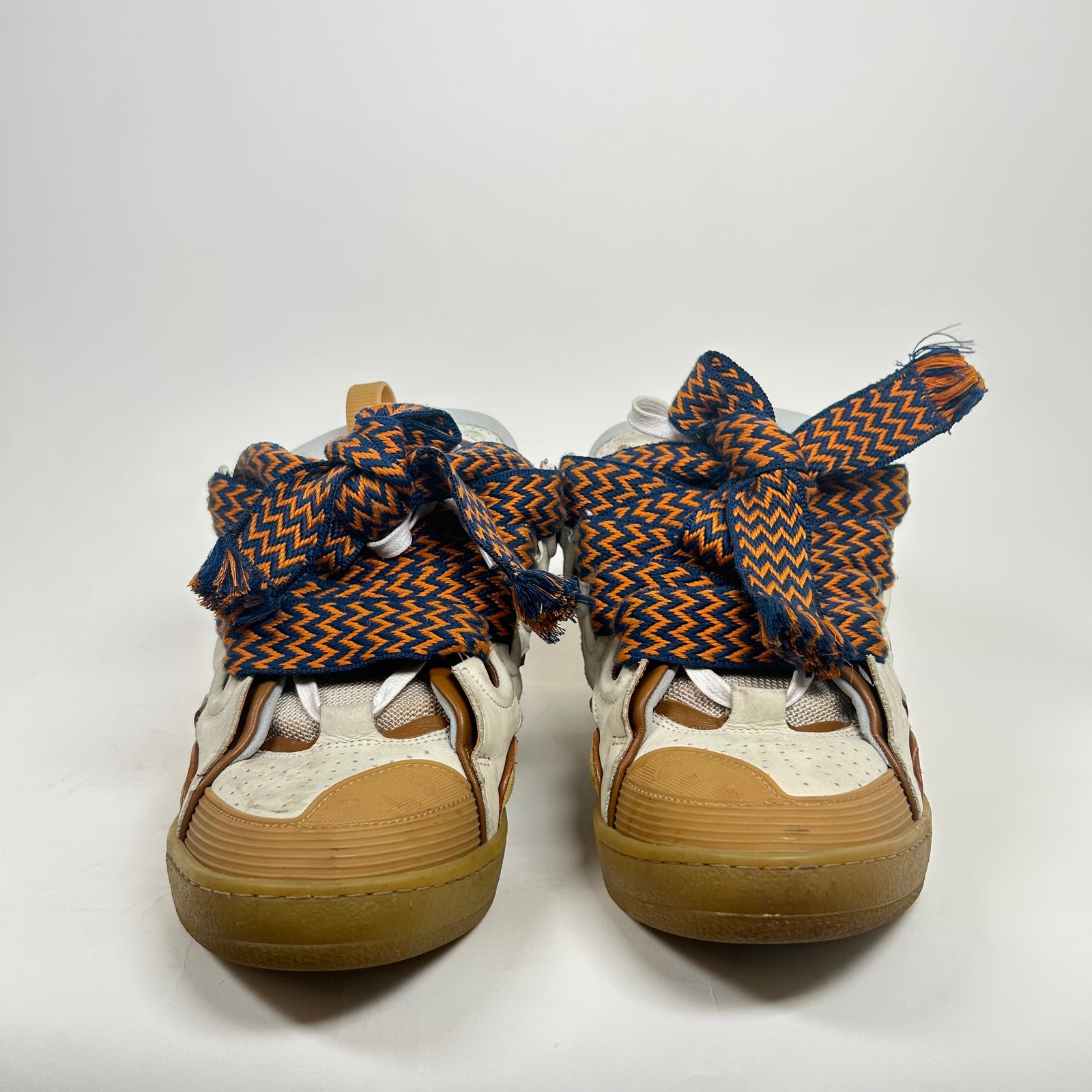 Lanvin Yellow/Brown Curb Sneaker Size 44