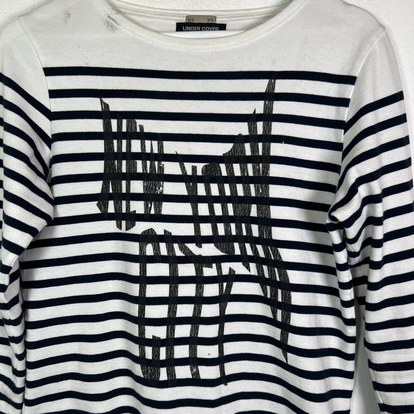 Undercover SS04 "New York City" White Striped Longsleeve Size S