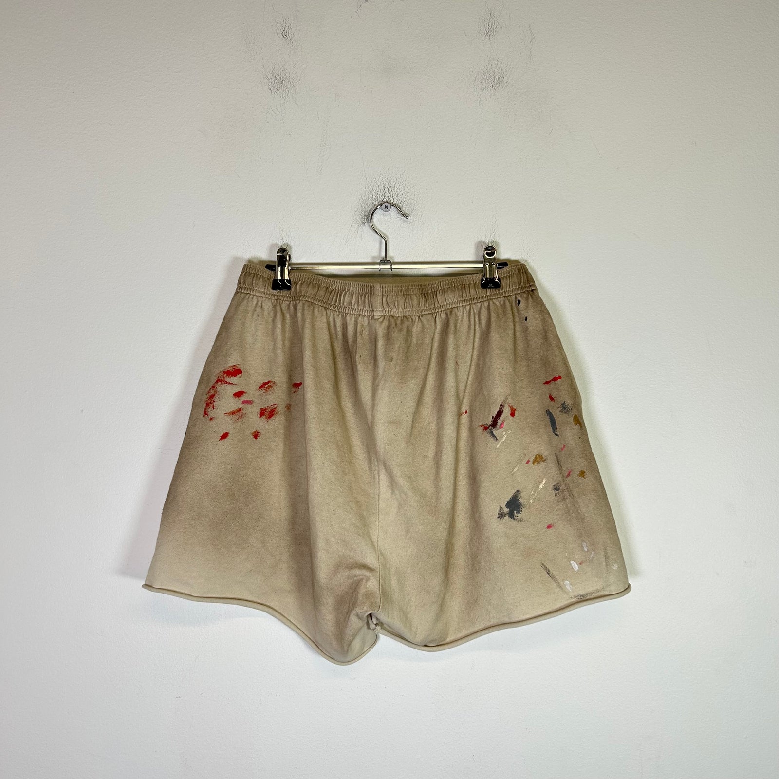 Gallery Dept Cream 'Insomnia' Paint Splatter Shorts Size L