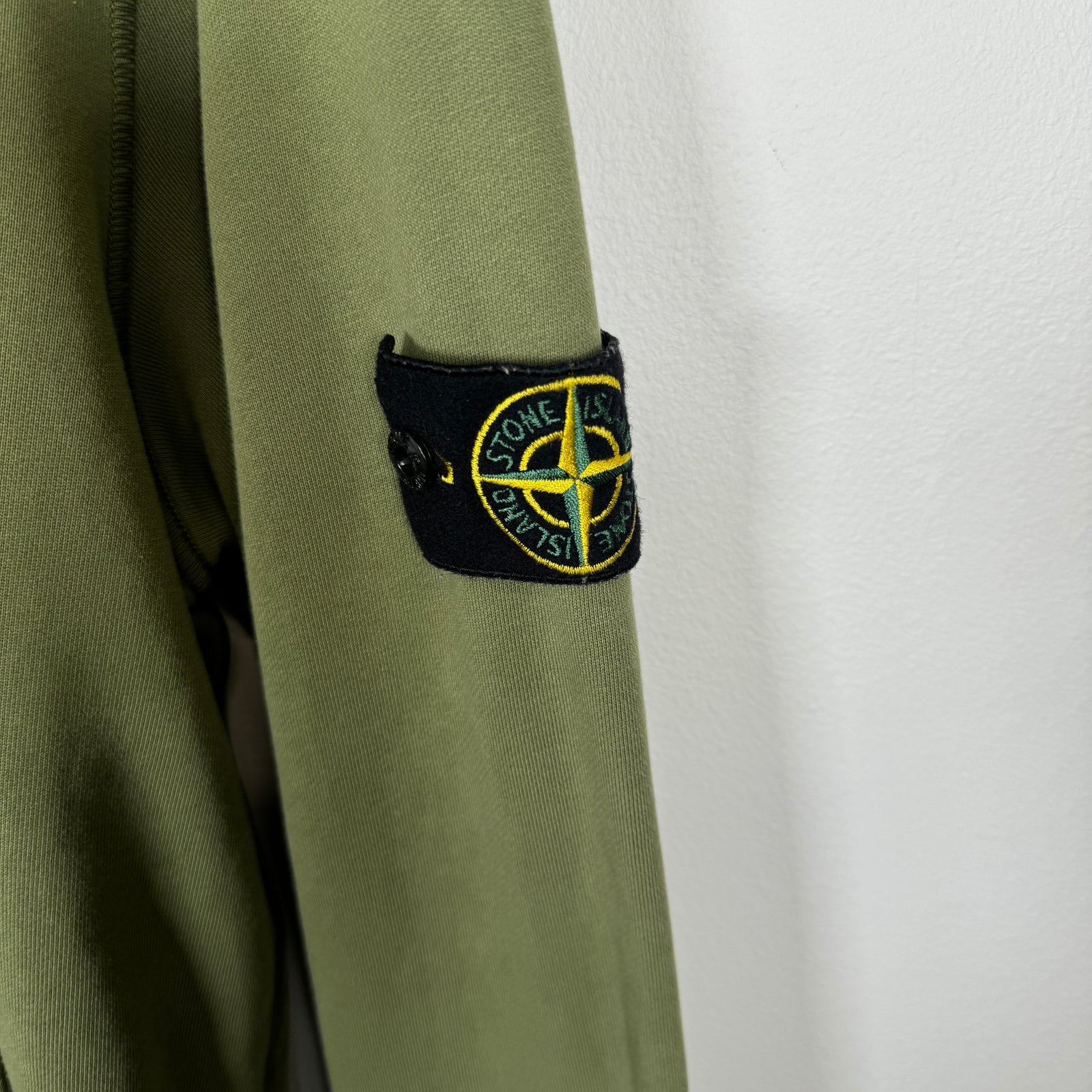 Stone Island Green Patch Hoodie Size M