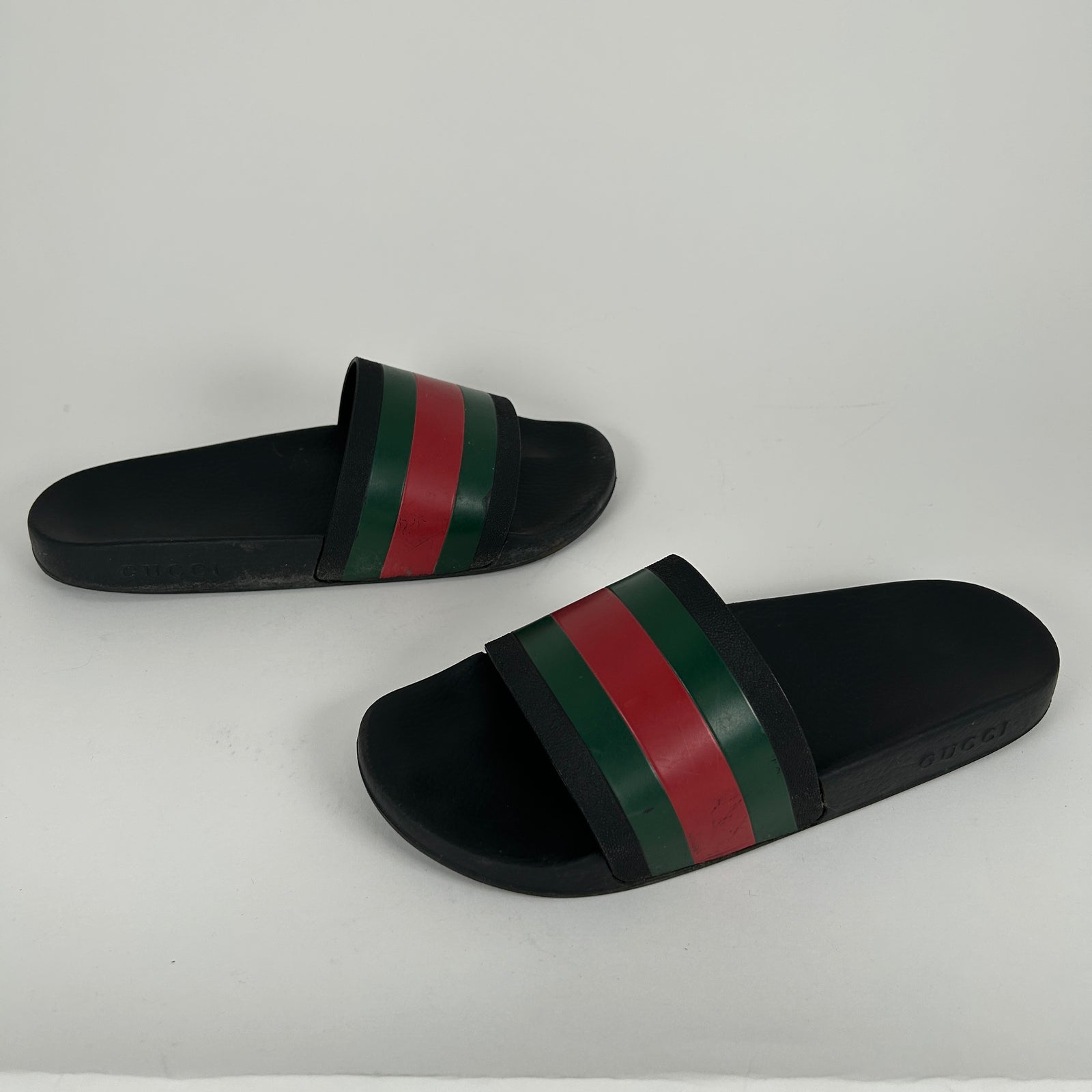 Gucci Black Classic Slides Size 10