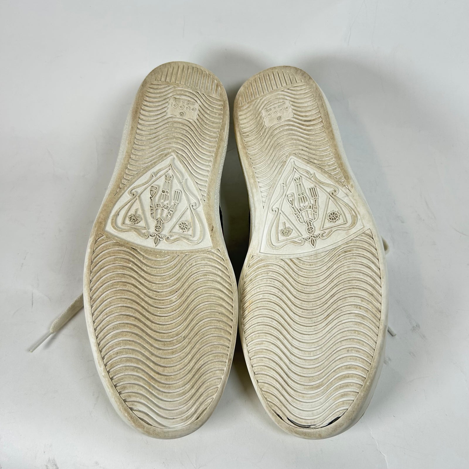 Gucci White Web Ace Sneaker Size GG 8.5