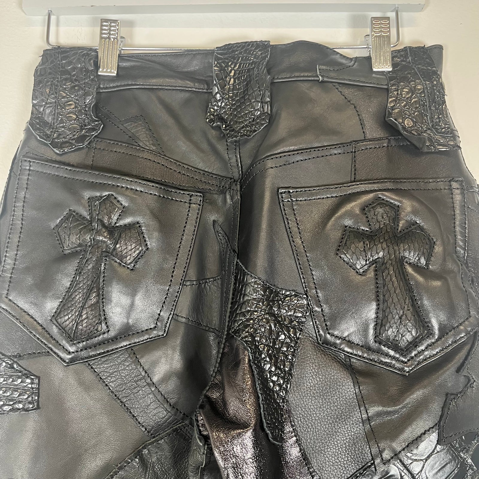 Yasuyuki Ishii Leather Patchwork Pants Size 30