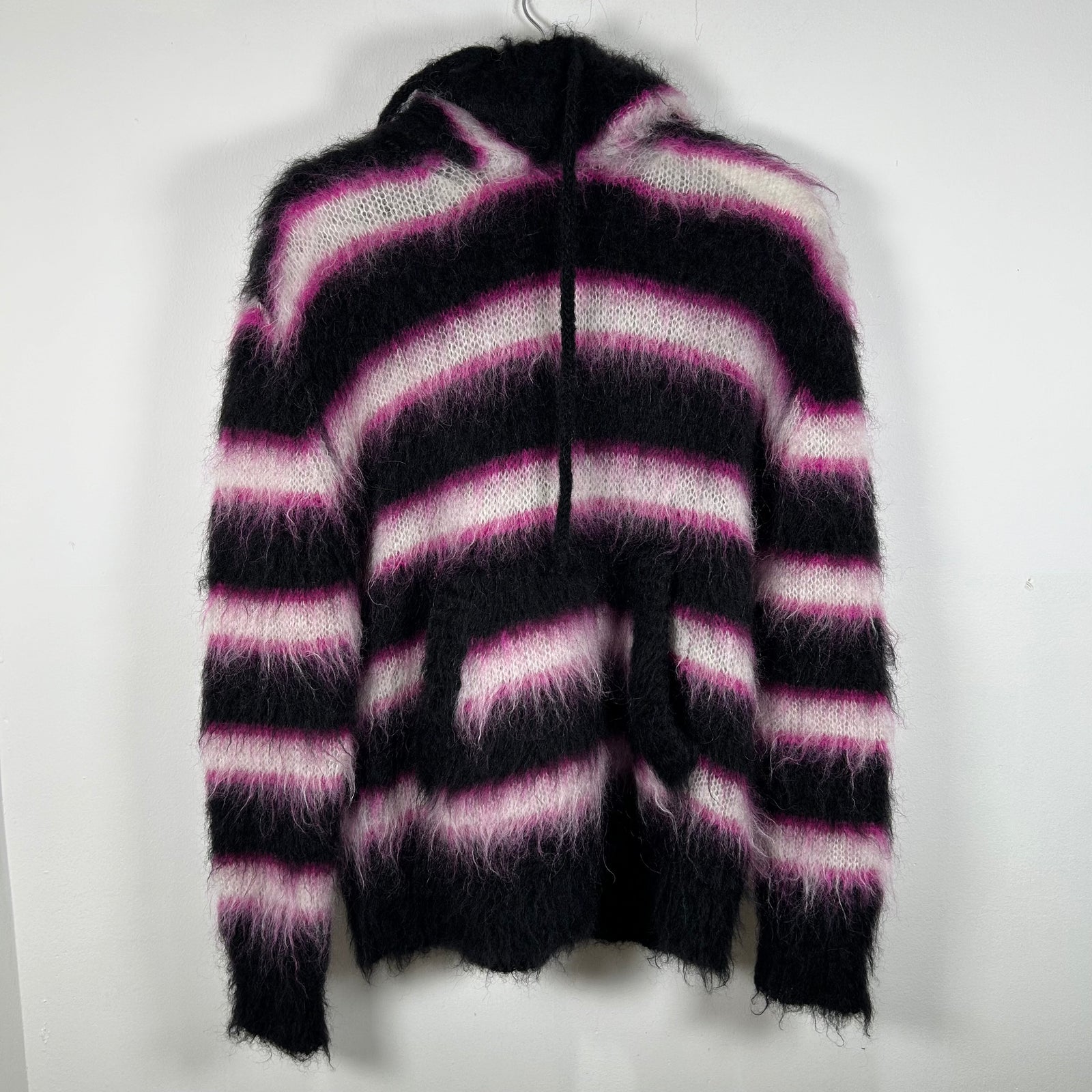 Marni Striped Mohair Knit Hoodie Size S