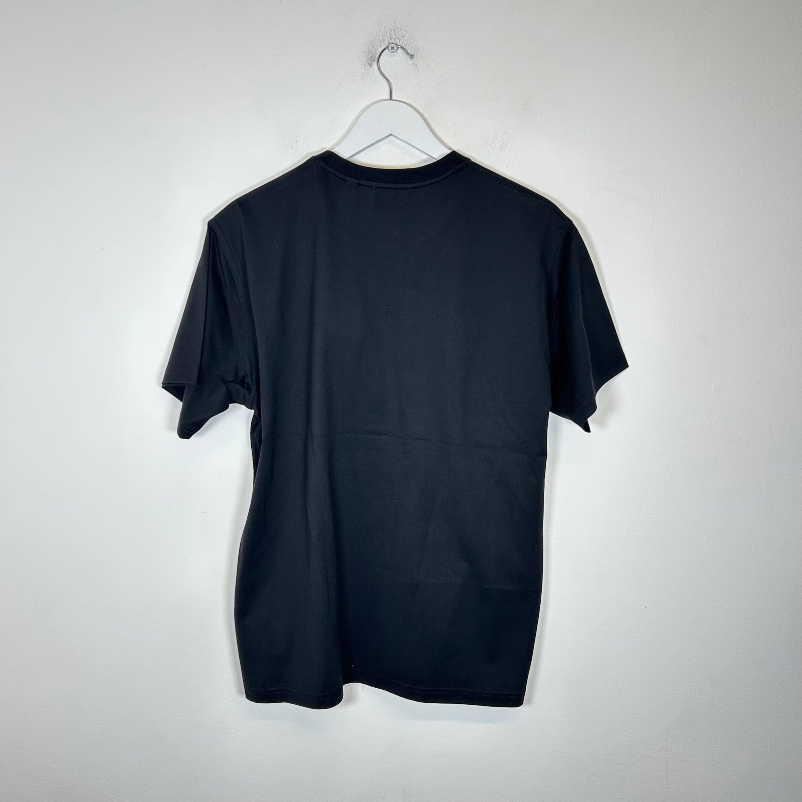 Burberry Black Veritcal Logo Tee Size M