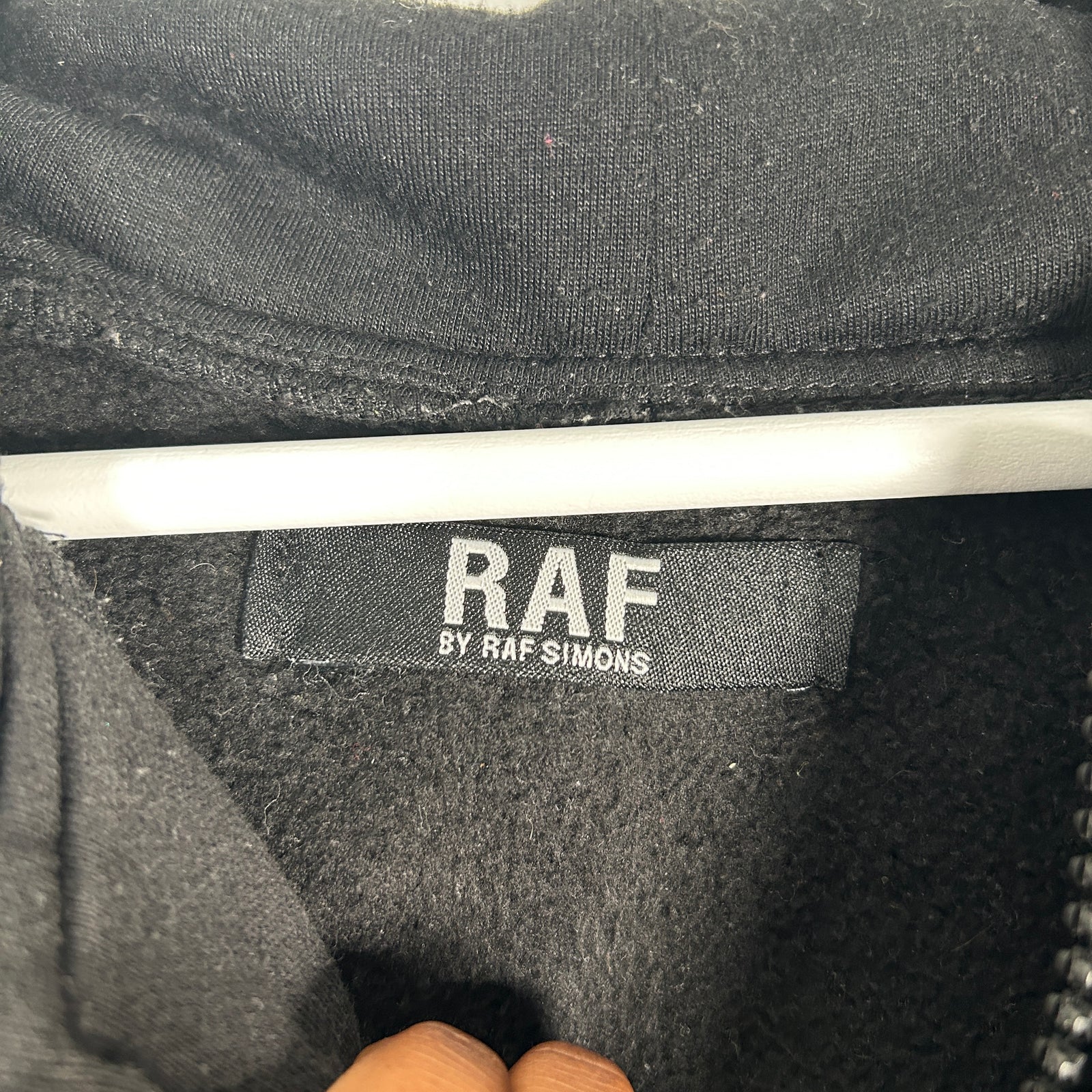 Raf Simons Black Zipper Hoodie Size 1