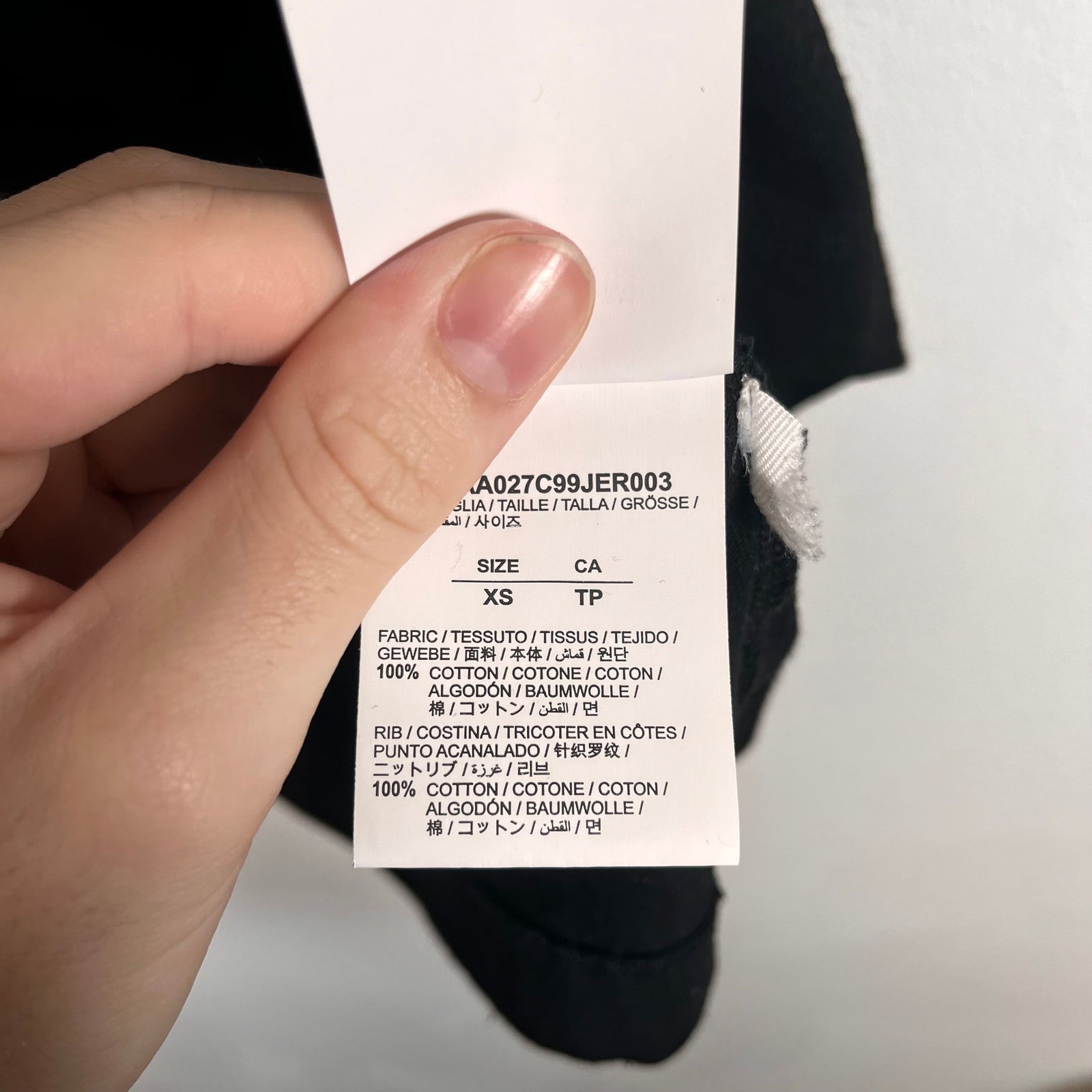 Off-White Black/Grey Caravaggio Tee Size XS