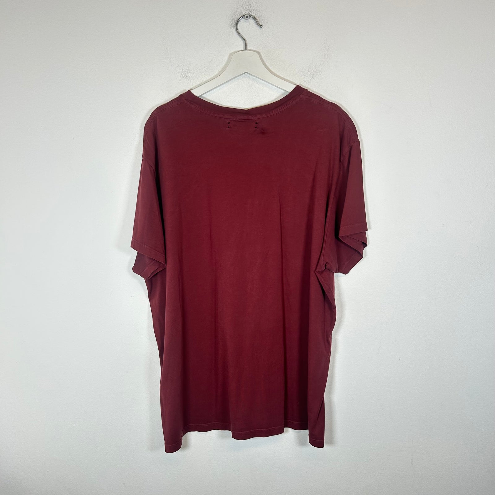 Amiri Burgundy/White Logo T-Shirt Size XL