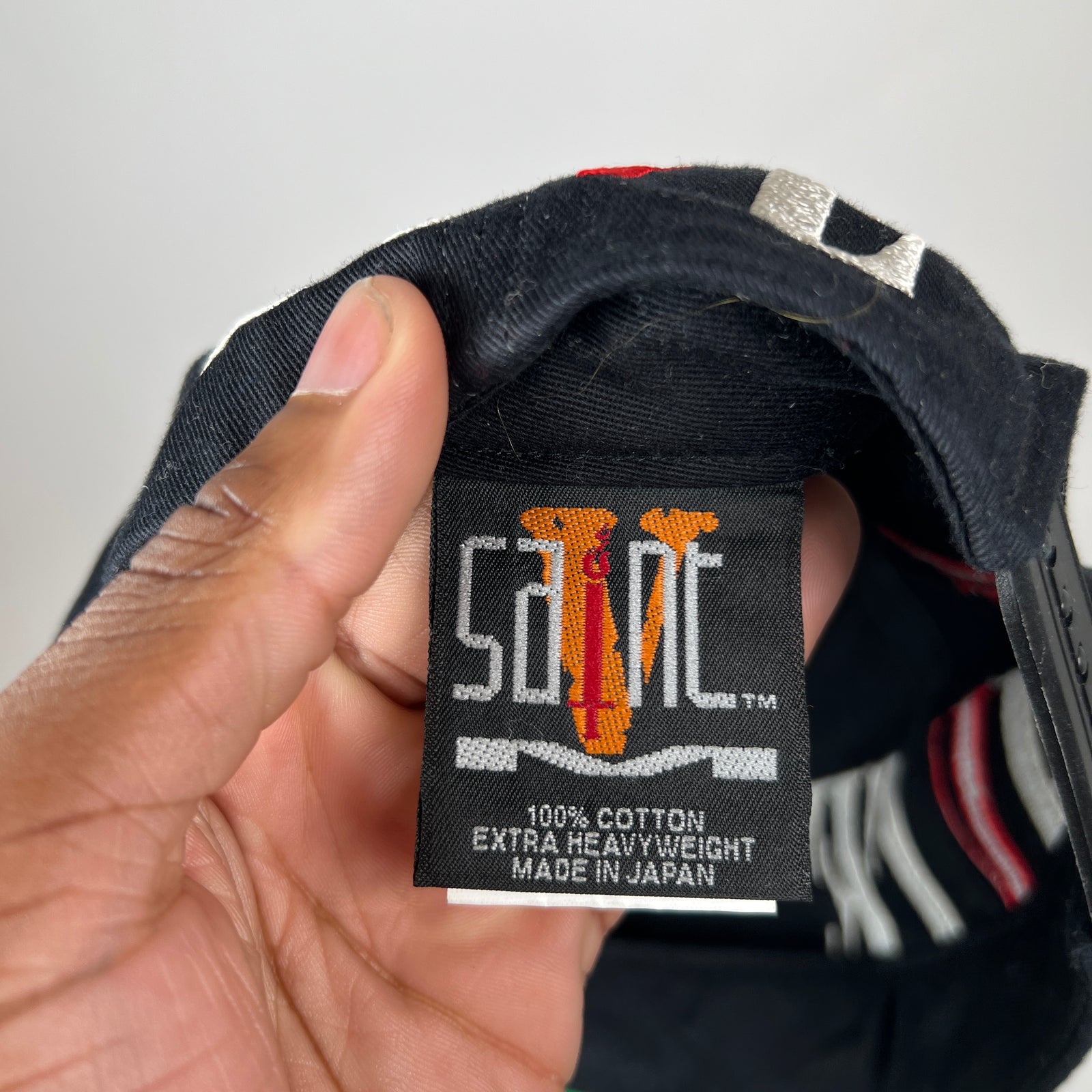 Saint Michael x Vlone Black Embroidered Logo Hat