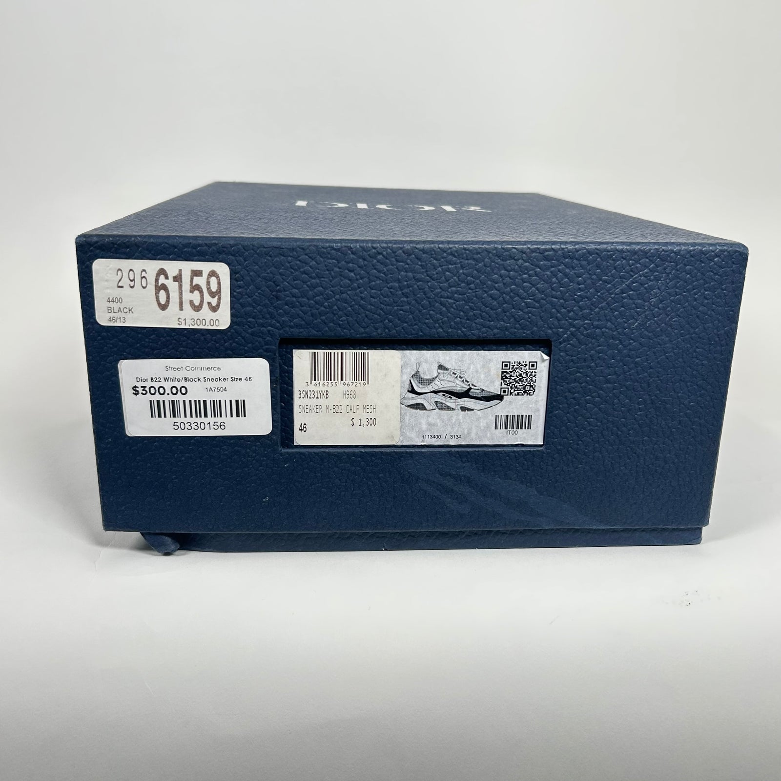 Dior B22 White/Black Sneaker Size 46