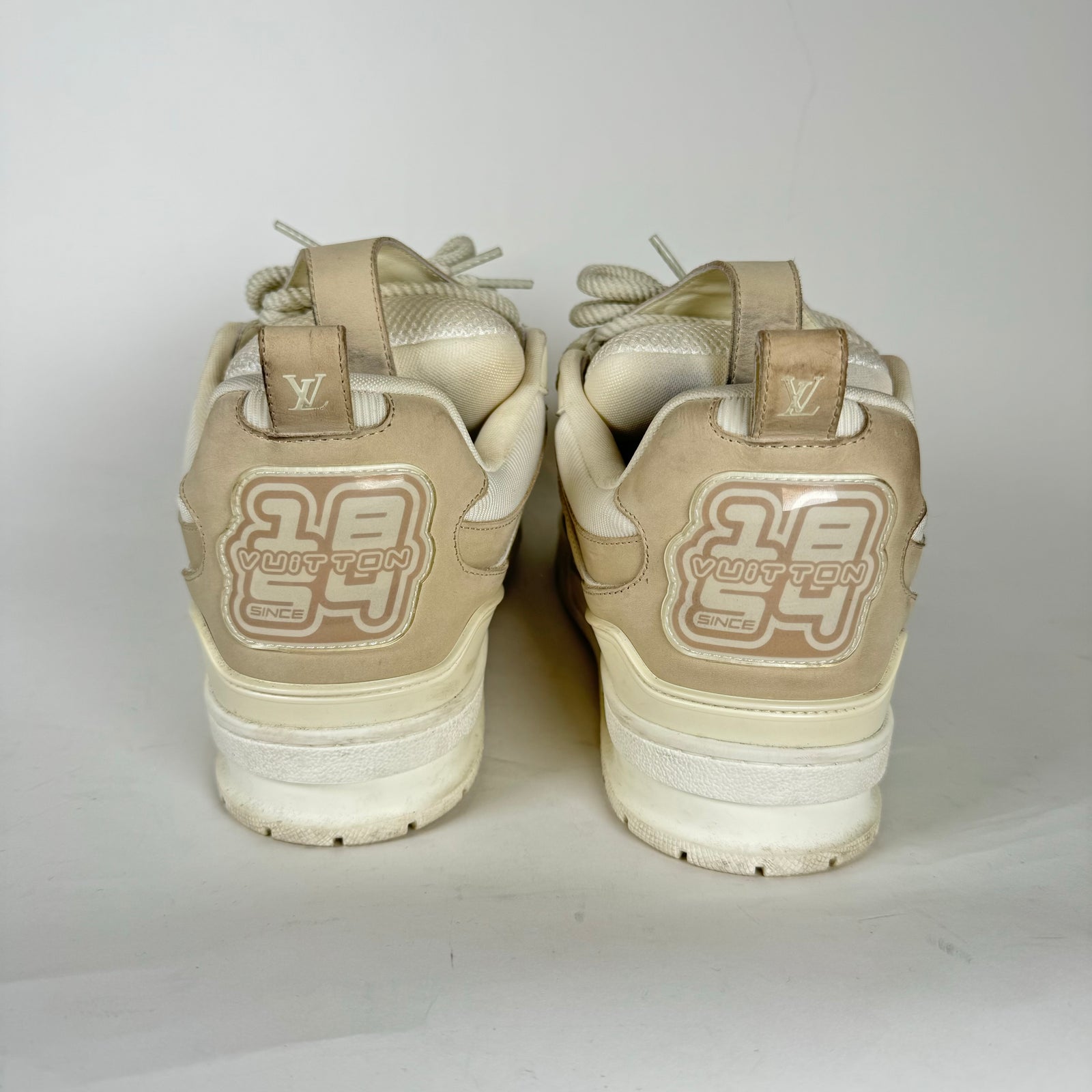 Louis Vuitton Beige Skate Sneakers Size LV 10